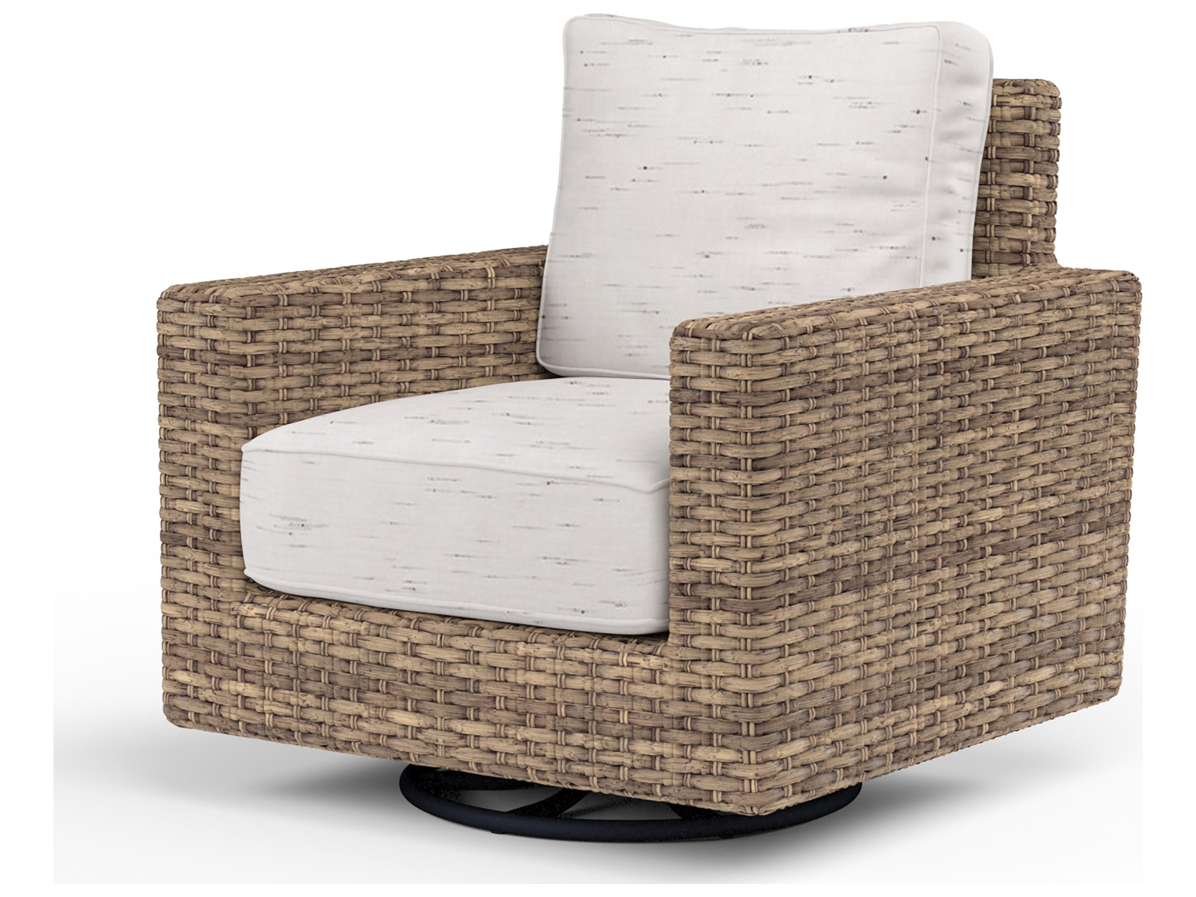 Sunset West Havana Wicker Swivel Lounge Outdoor Patio Rocker
