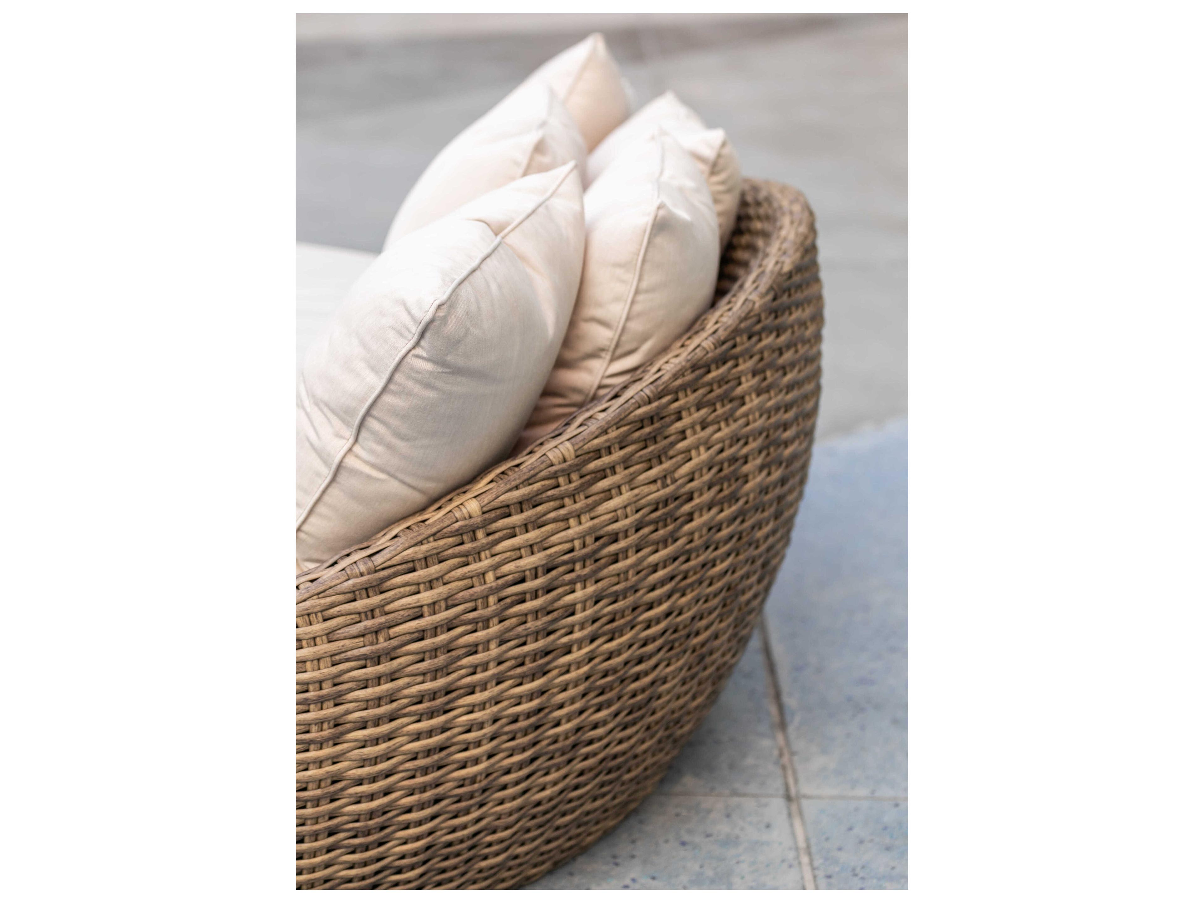Sunset West Havana Tobacco Wicker Cushion Lounge Bed