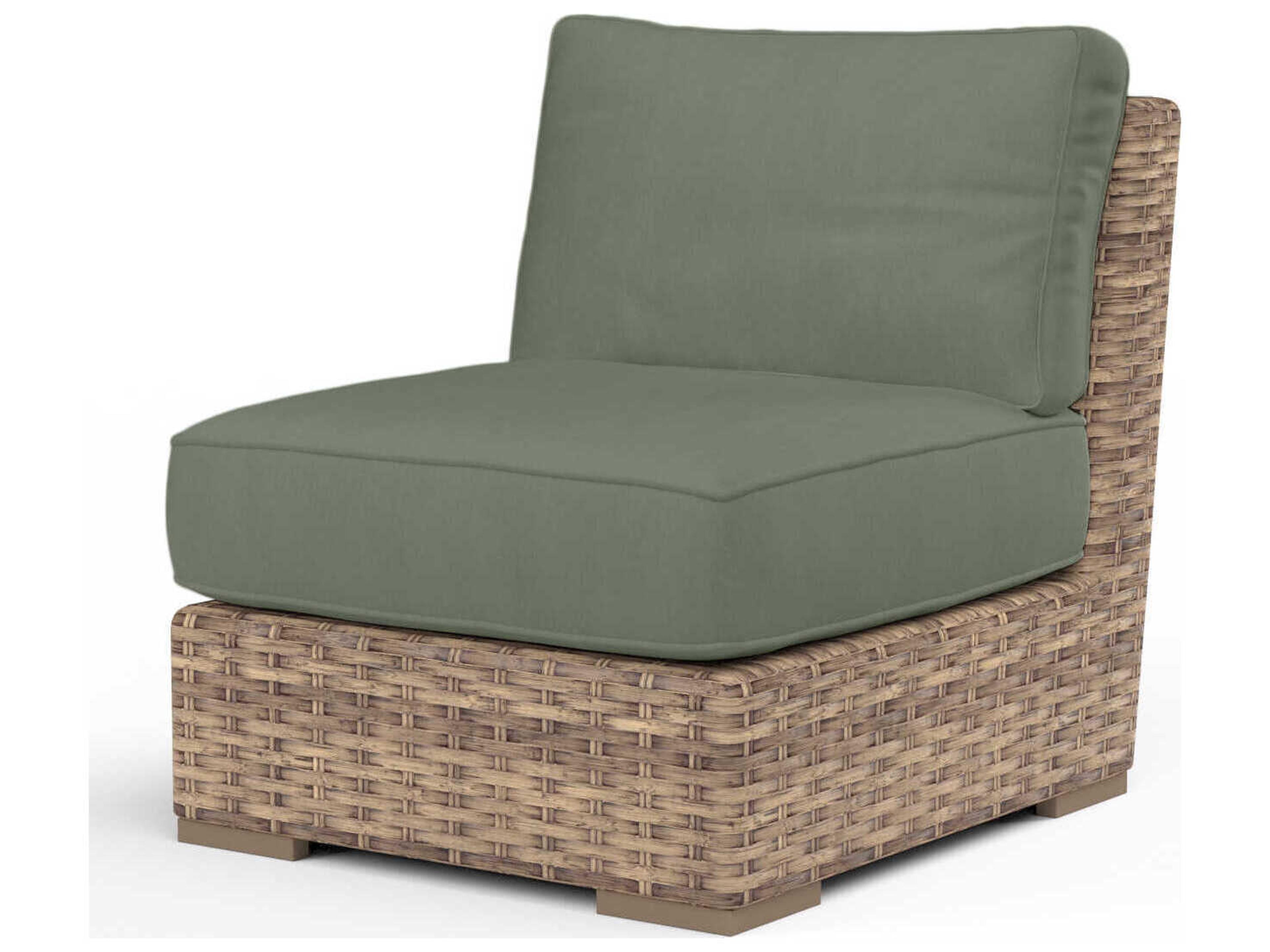 Havana Tobacco Wicker Cushion Lounge Chair