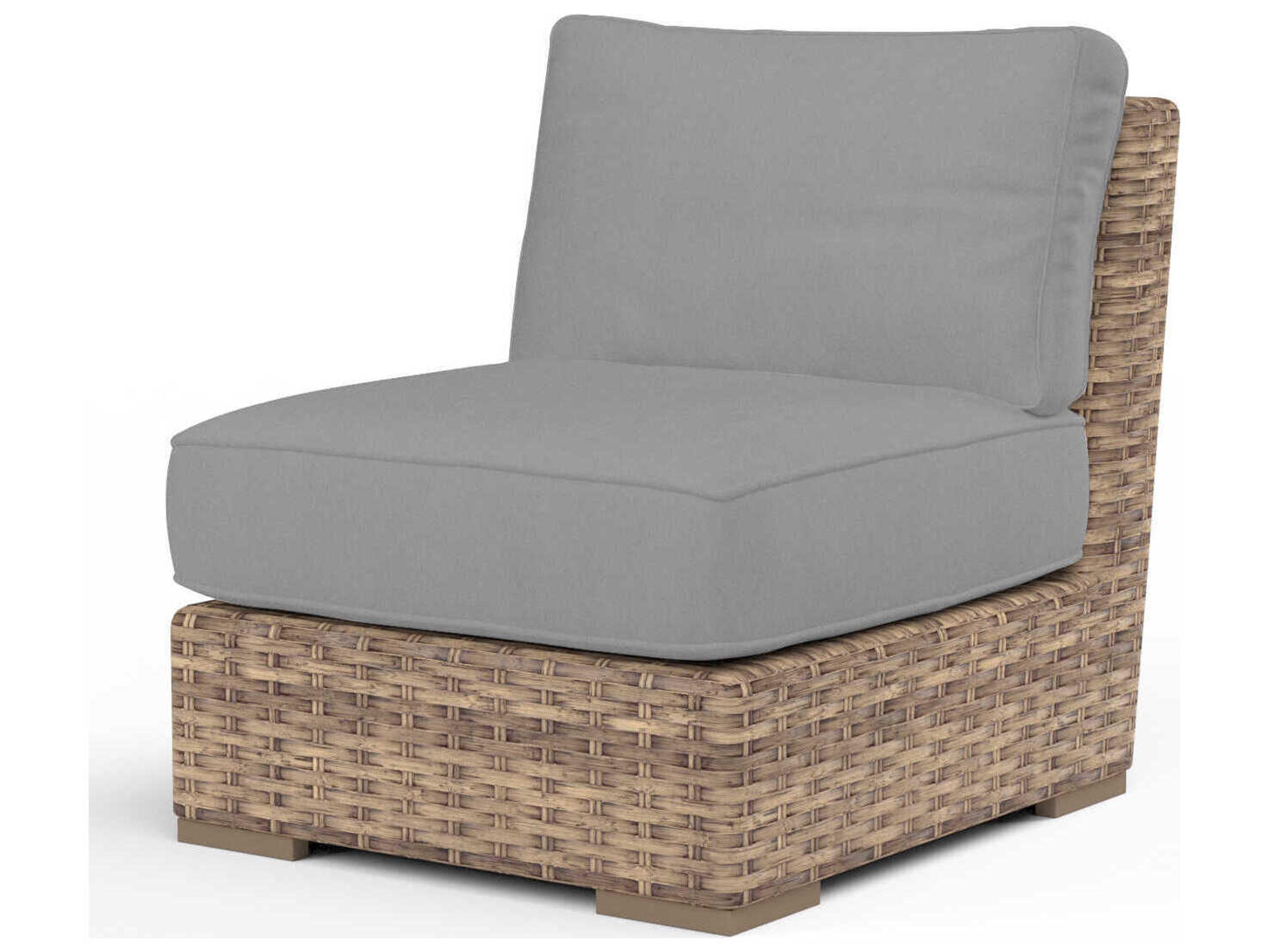 Havana Tobacco Wicker Cushion Lounge Chair