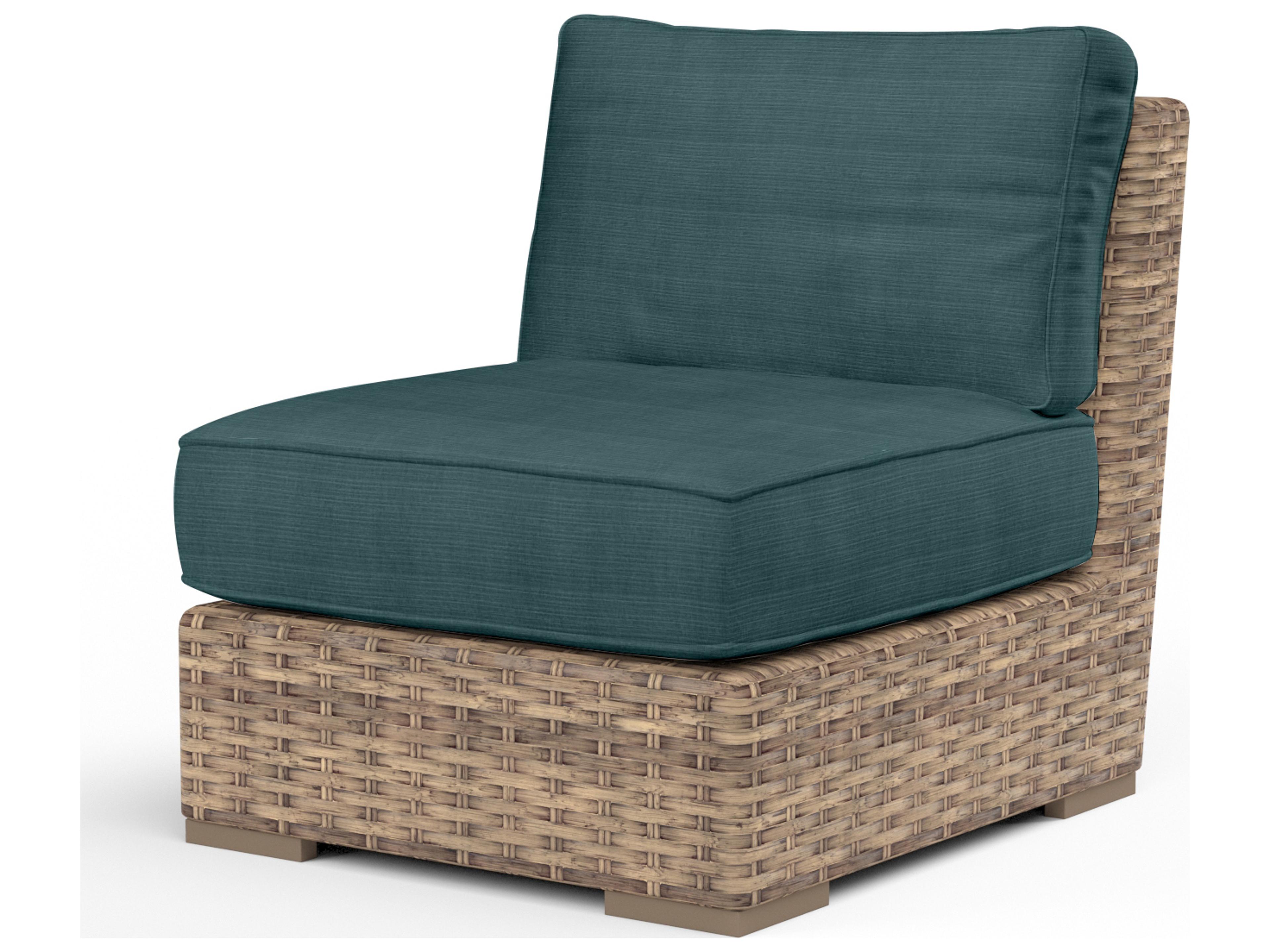 Havana Armless Club Chair Outdoor Wicker