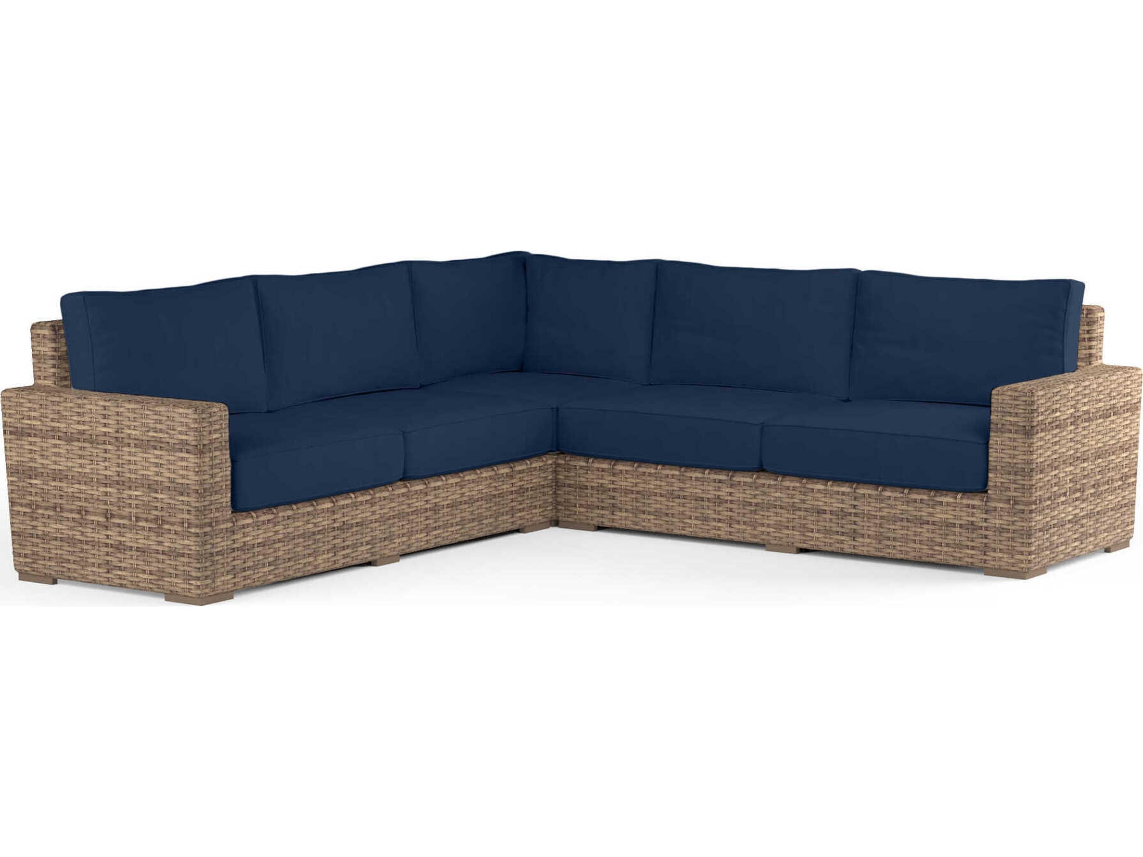 Havana Tobacco Wicker Cushion Sofa