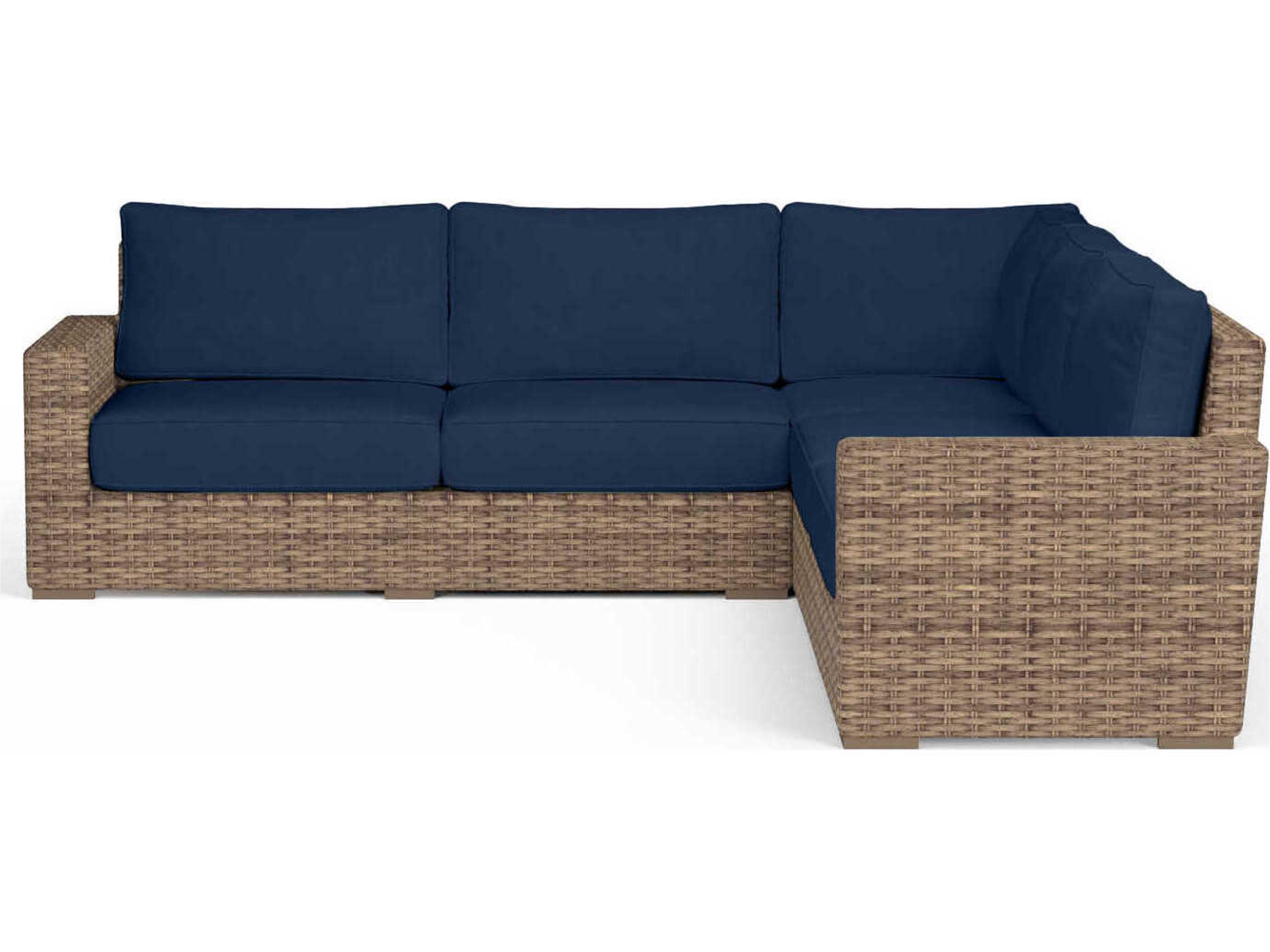 Sunset West Havana Tobacco Wicker Cushion Sofa
