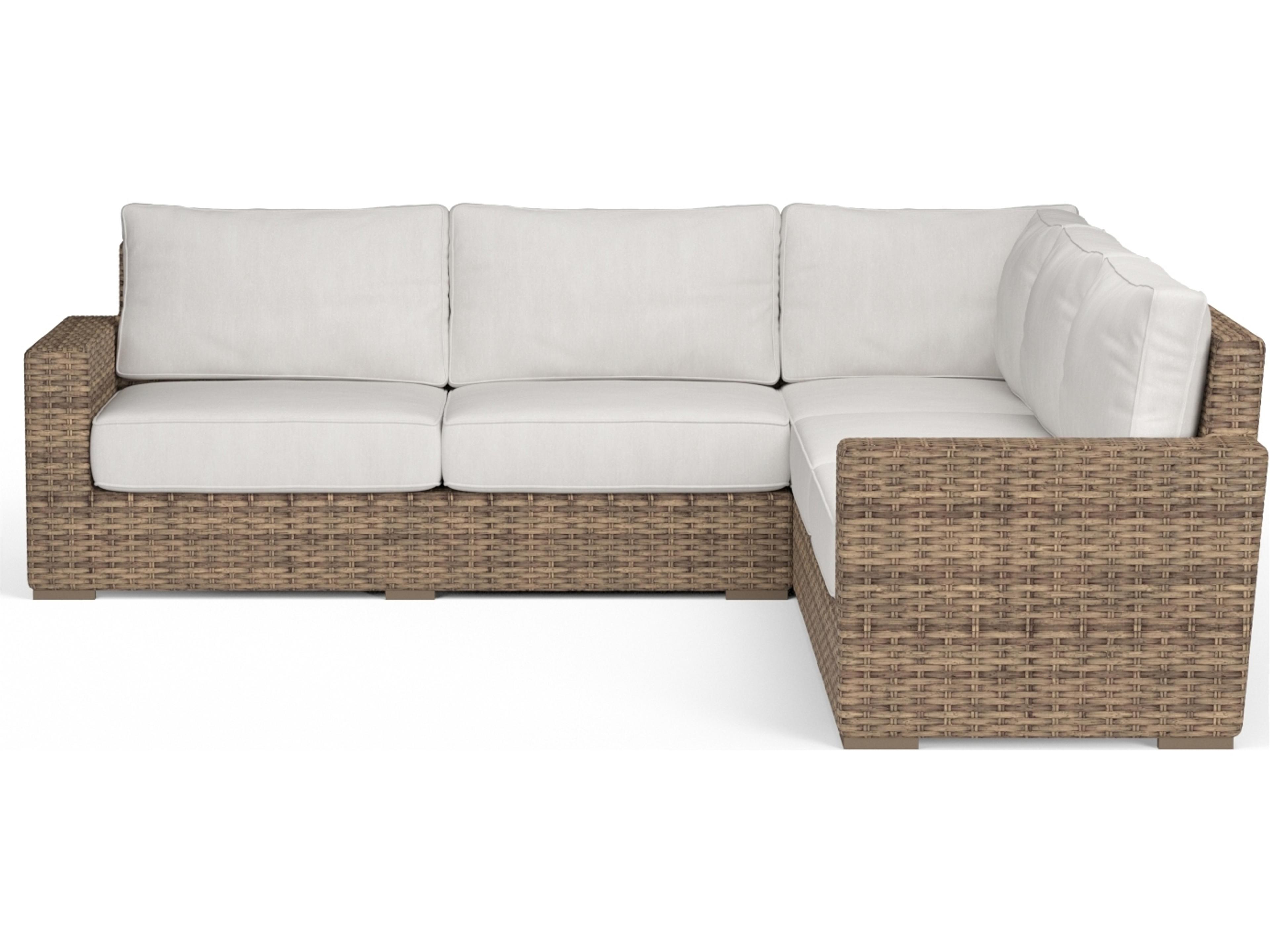 Sunset West Havana- As Pictured Aged Tobacco Wicker Cushion Lounge Set