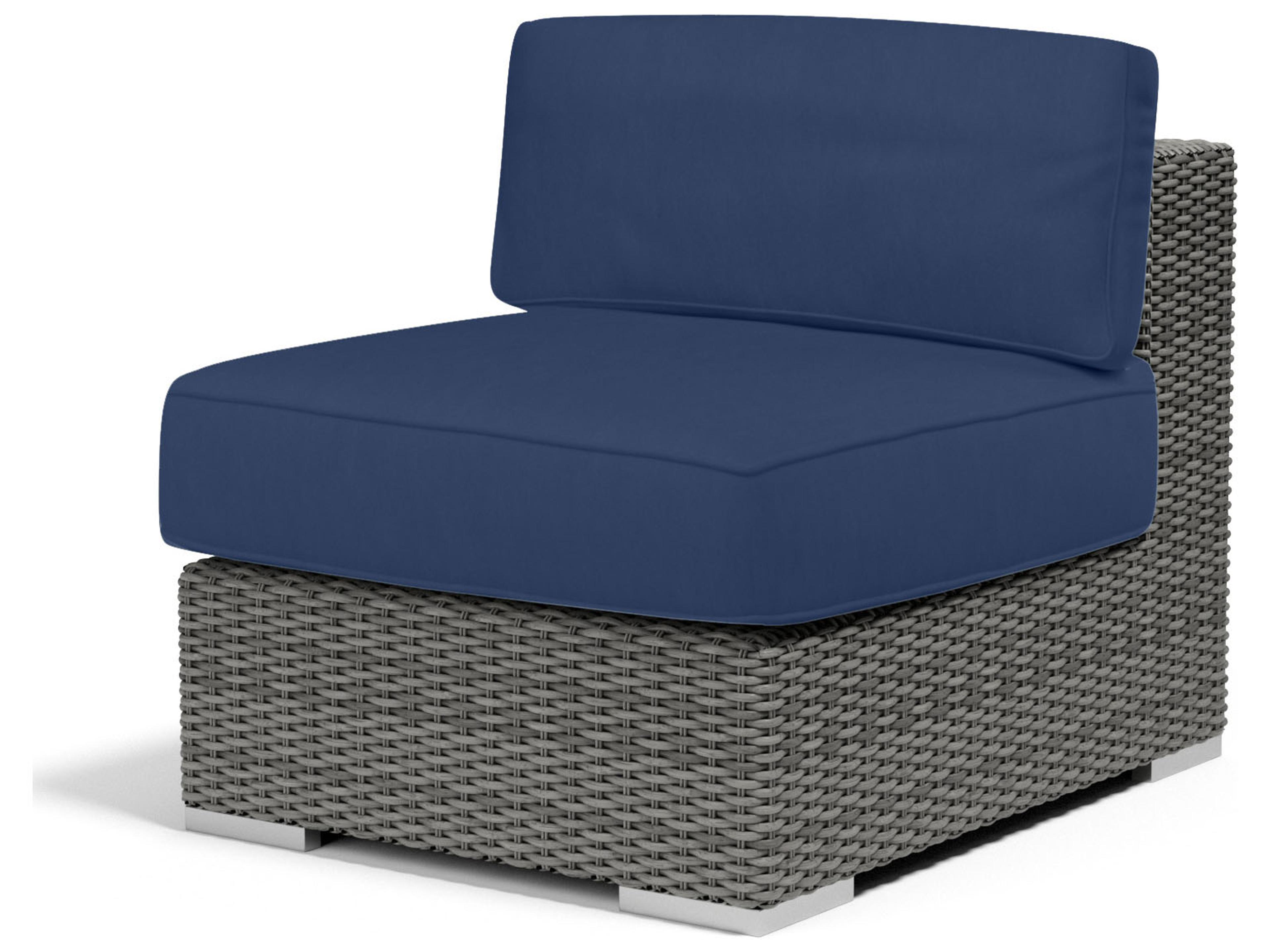 Sunset West Emerald II Wicker Armless Modular Chair