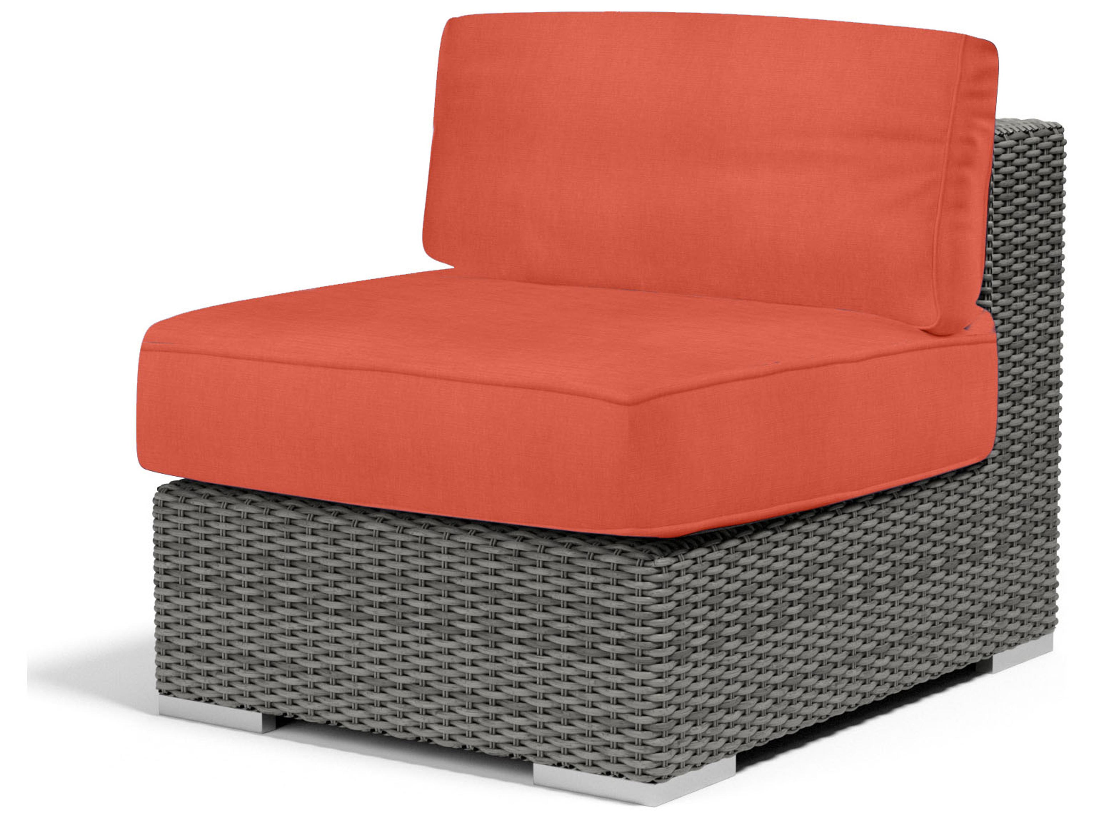 Sunset West Emerald II Wicker Armless Modular Chair