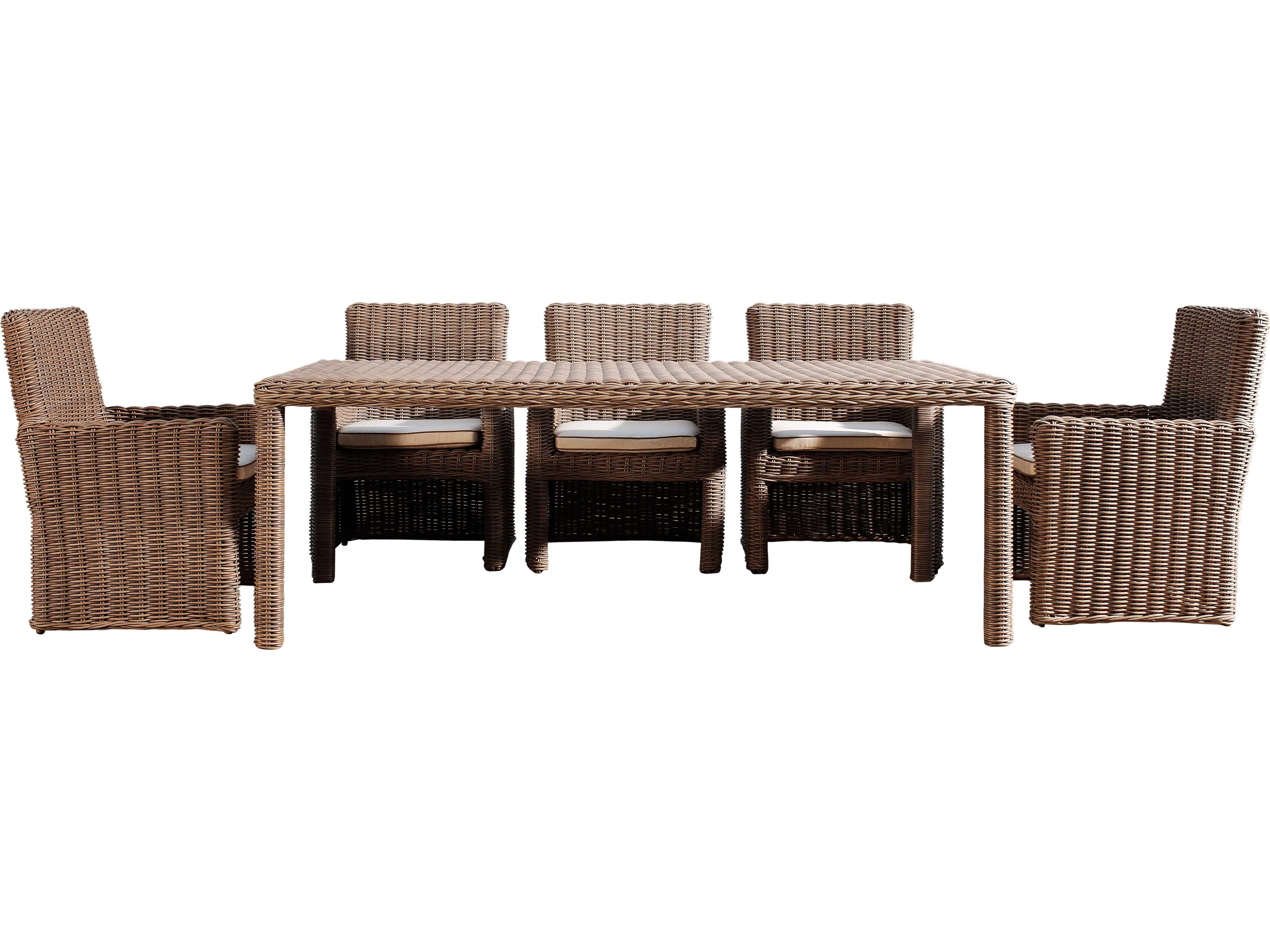 Sunset West Coronado Wicker Cushion Dining Chair