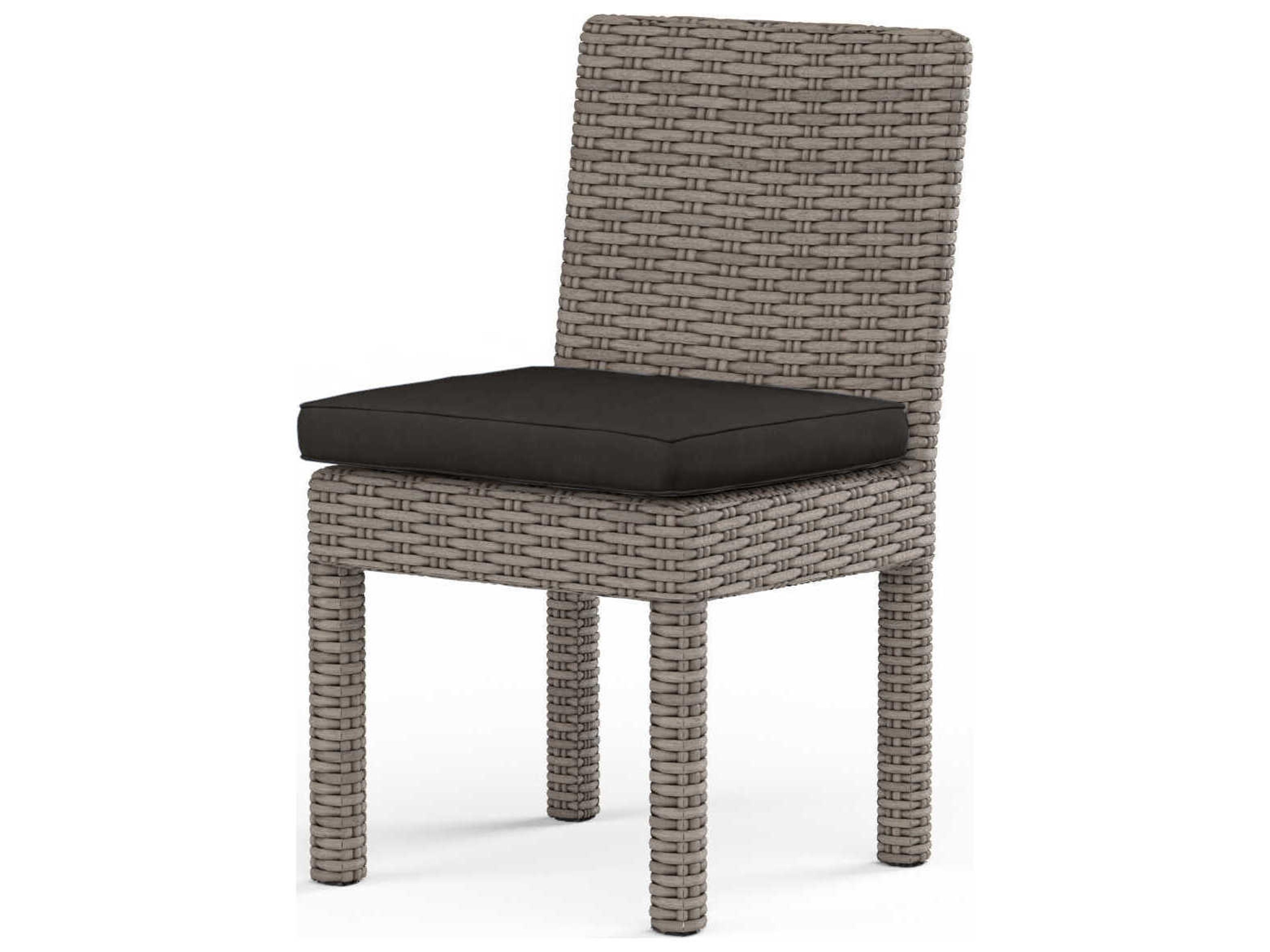 Montecito Driftwood Wicker Cushion Dining Chair