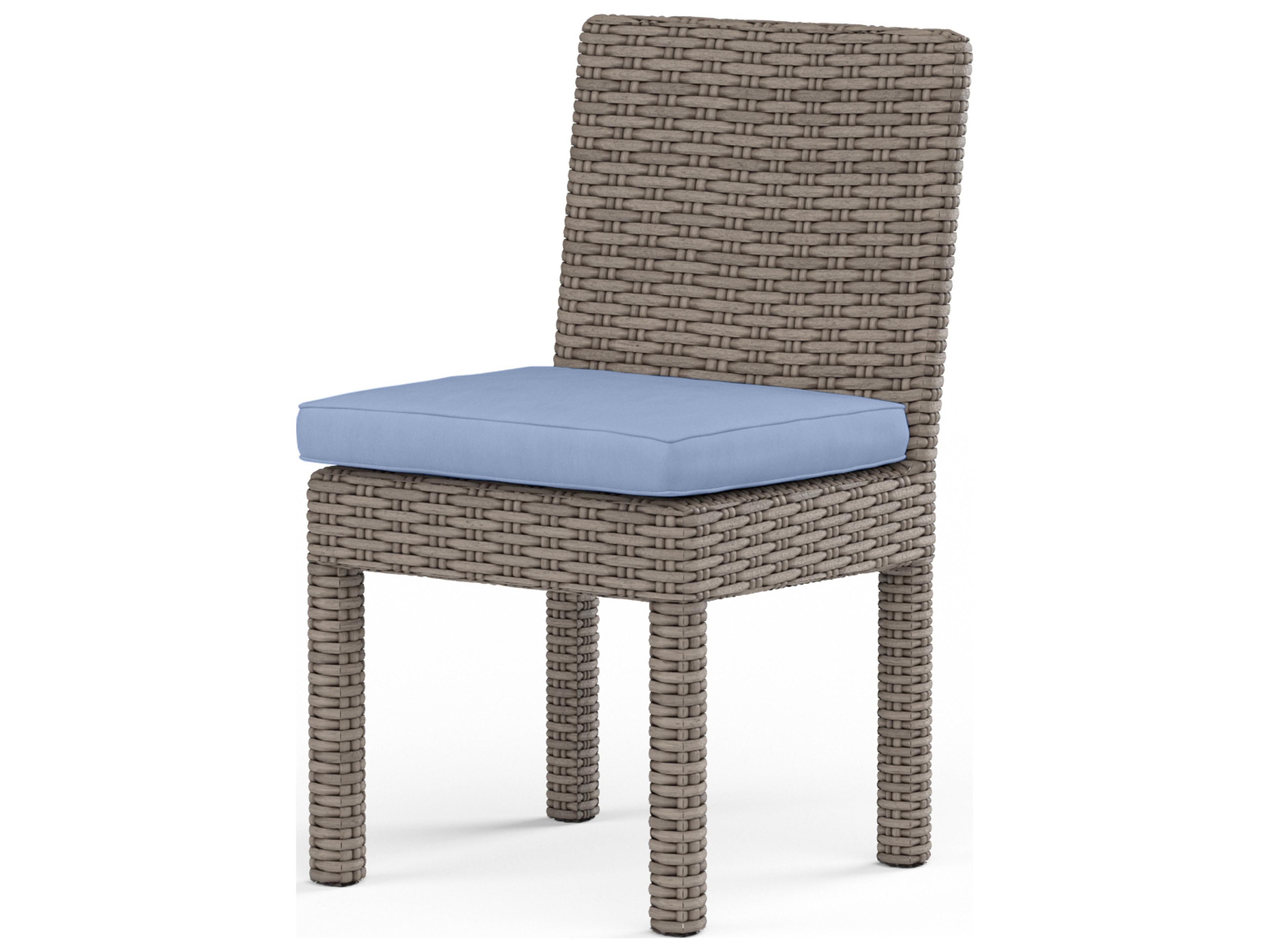 Coronado Wicker Armless Outdoor Dining Chair
