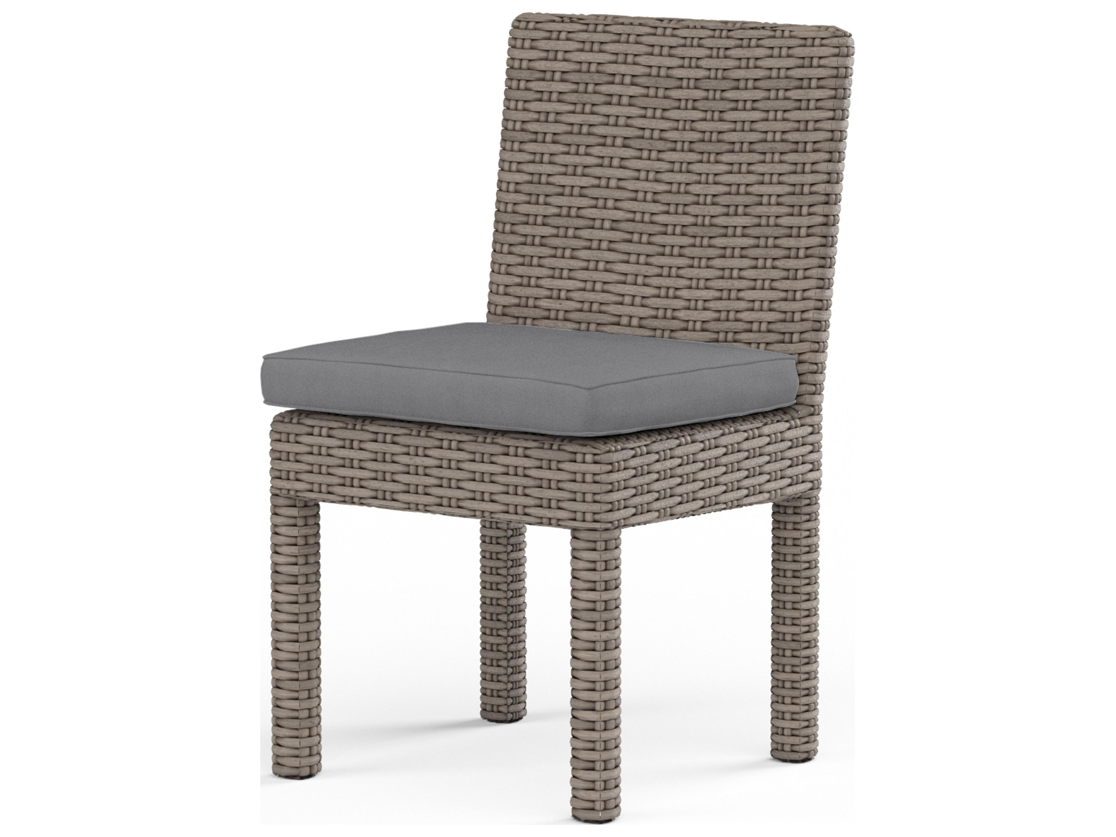 Sunset West Coronado Wicker Armless Outdoor Dining Chair