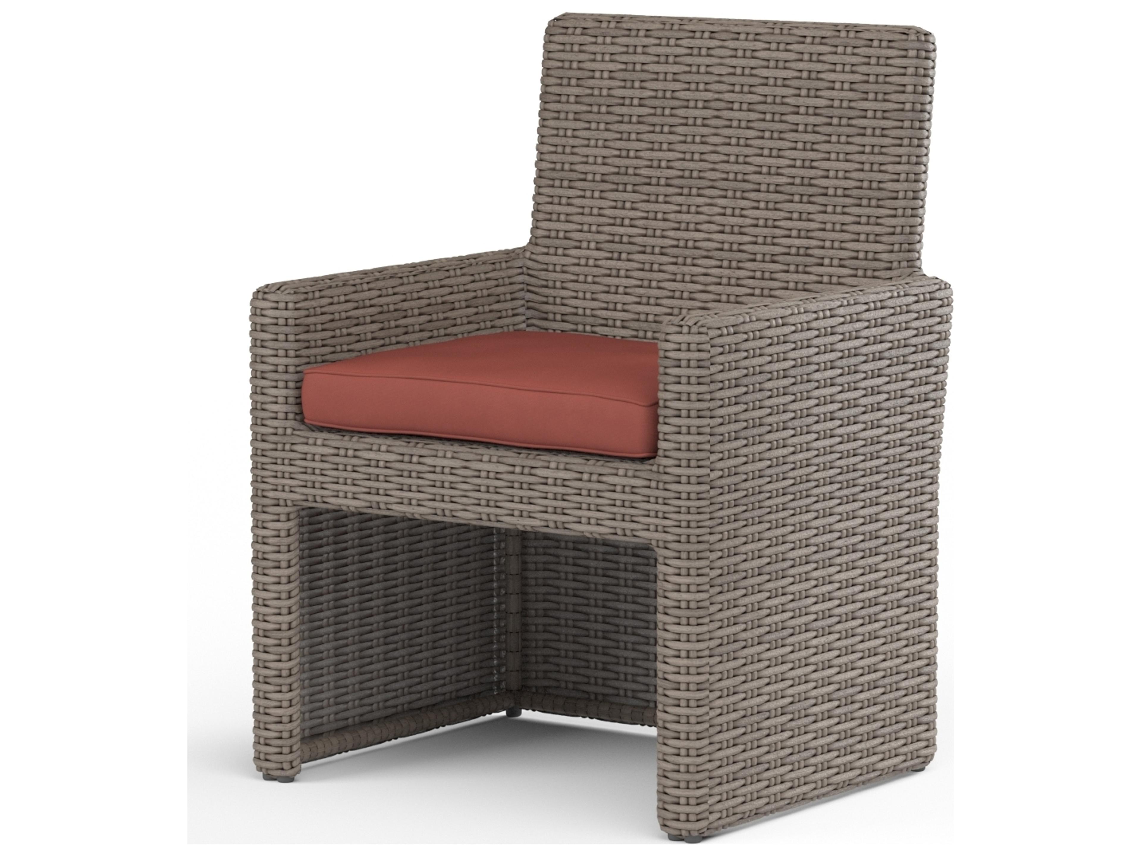 Sunset West Coronado Wicker Outdoor Patio Dining Arm Chair