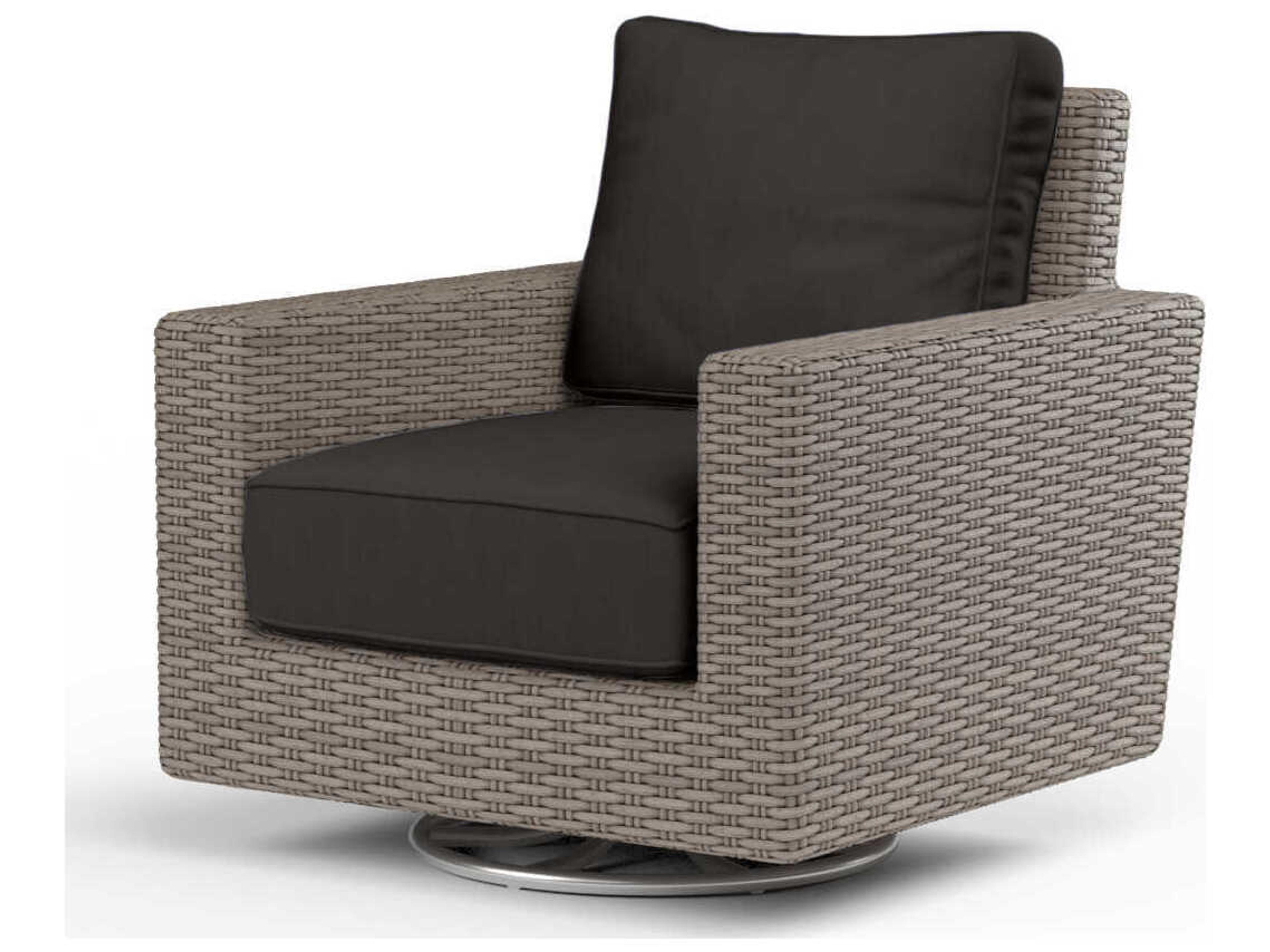 Montecito Driftwood Wicker Cushion Lounge Chair
