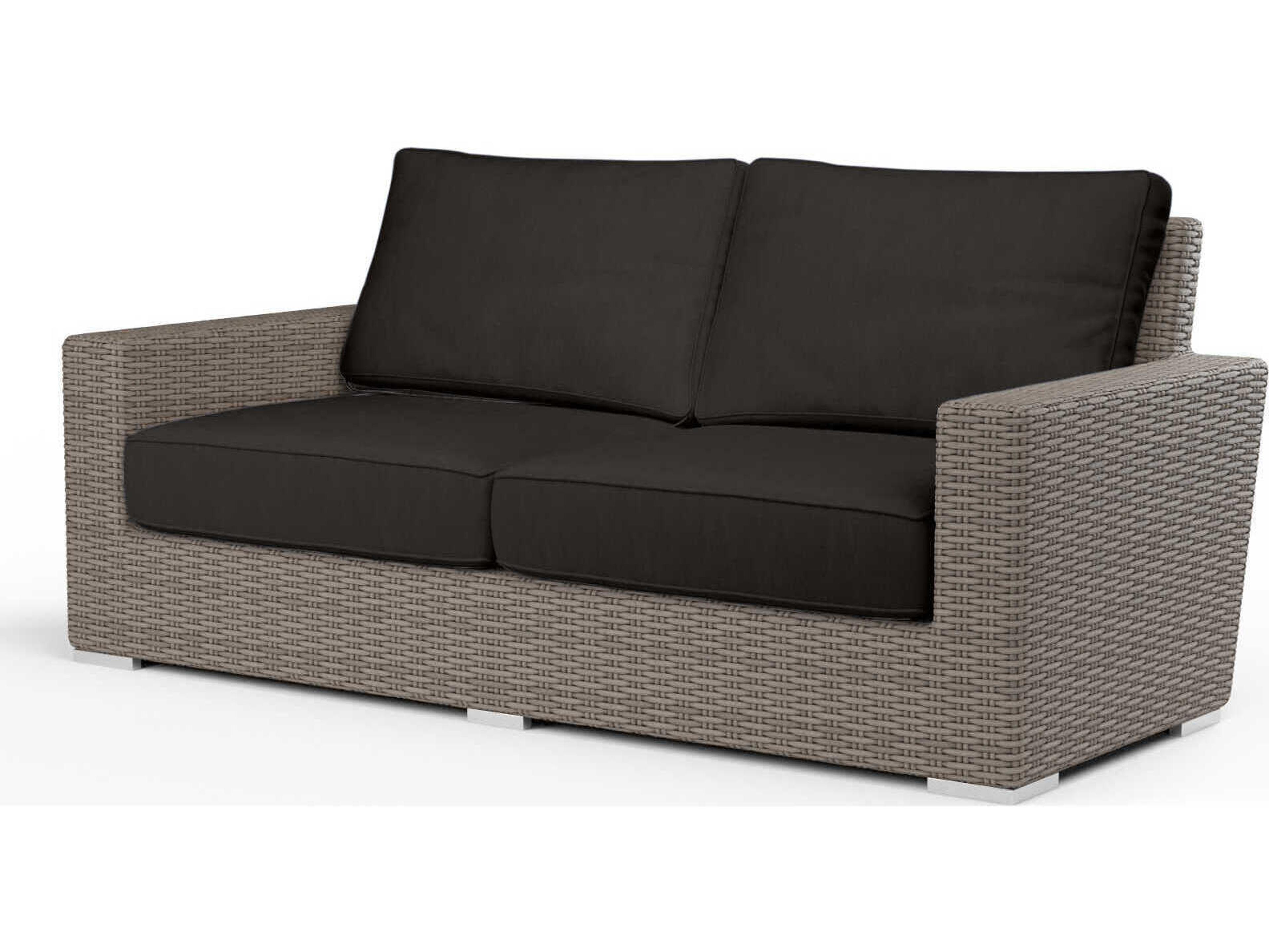 Montecito Driftwood Wicker Cushion Loveseat