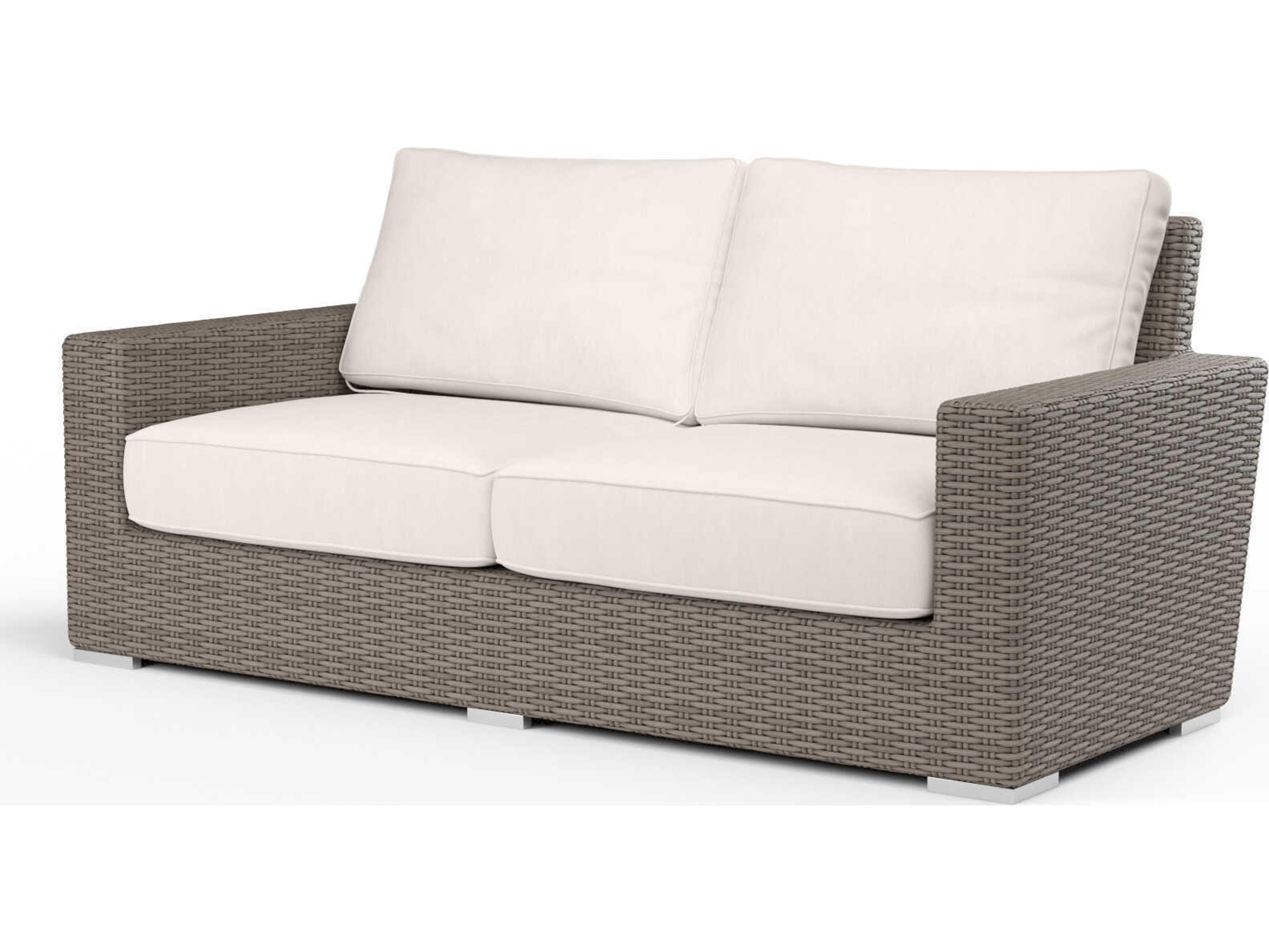 Montecito Driftwood Wicker Cushion Loveseat