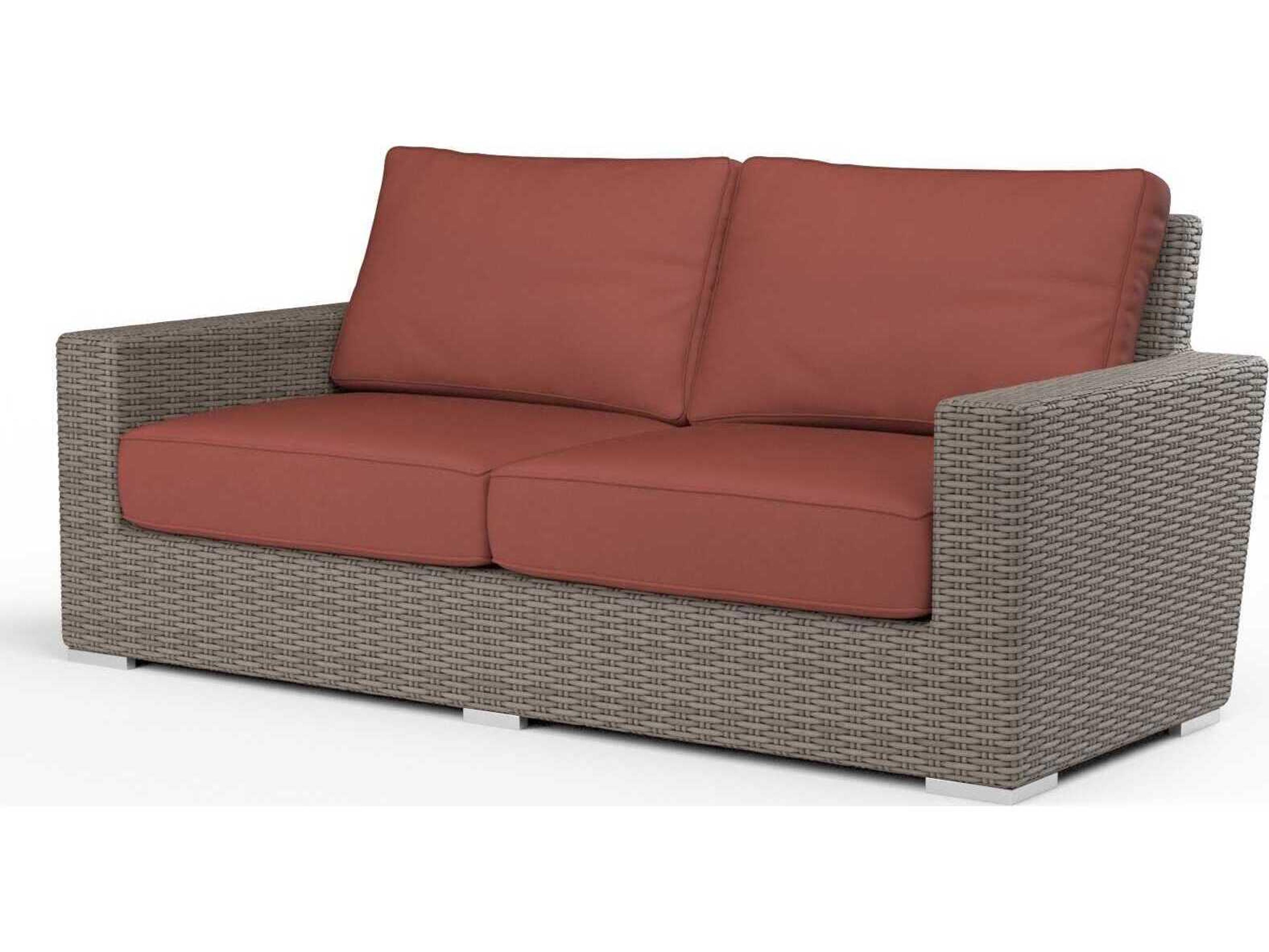 Montecito Driftwood Wicker Cushion Loveseat