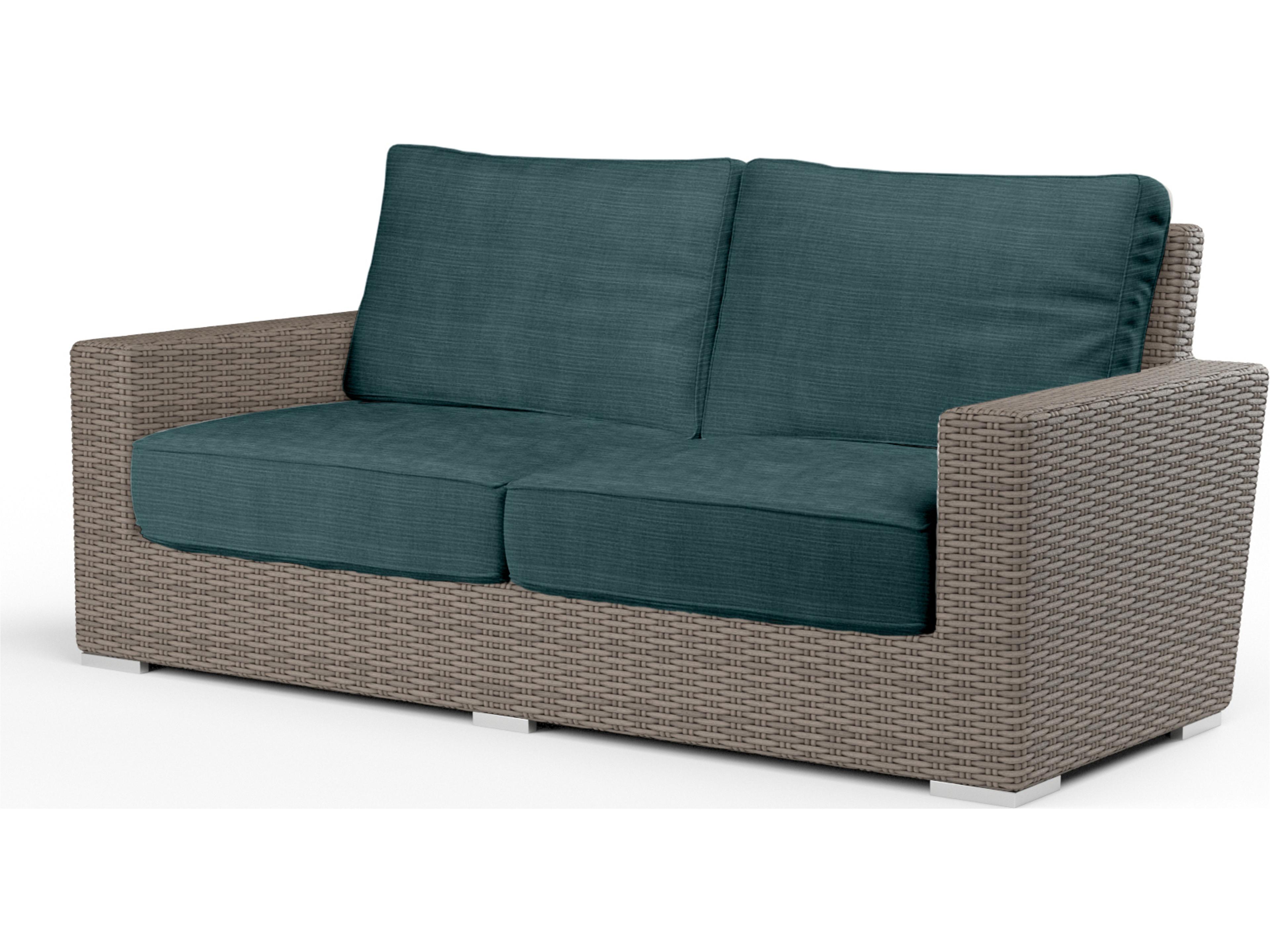 Coronado Wicker Loveseat in Driftwood