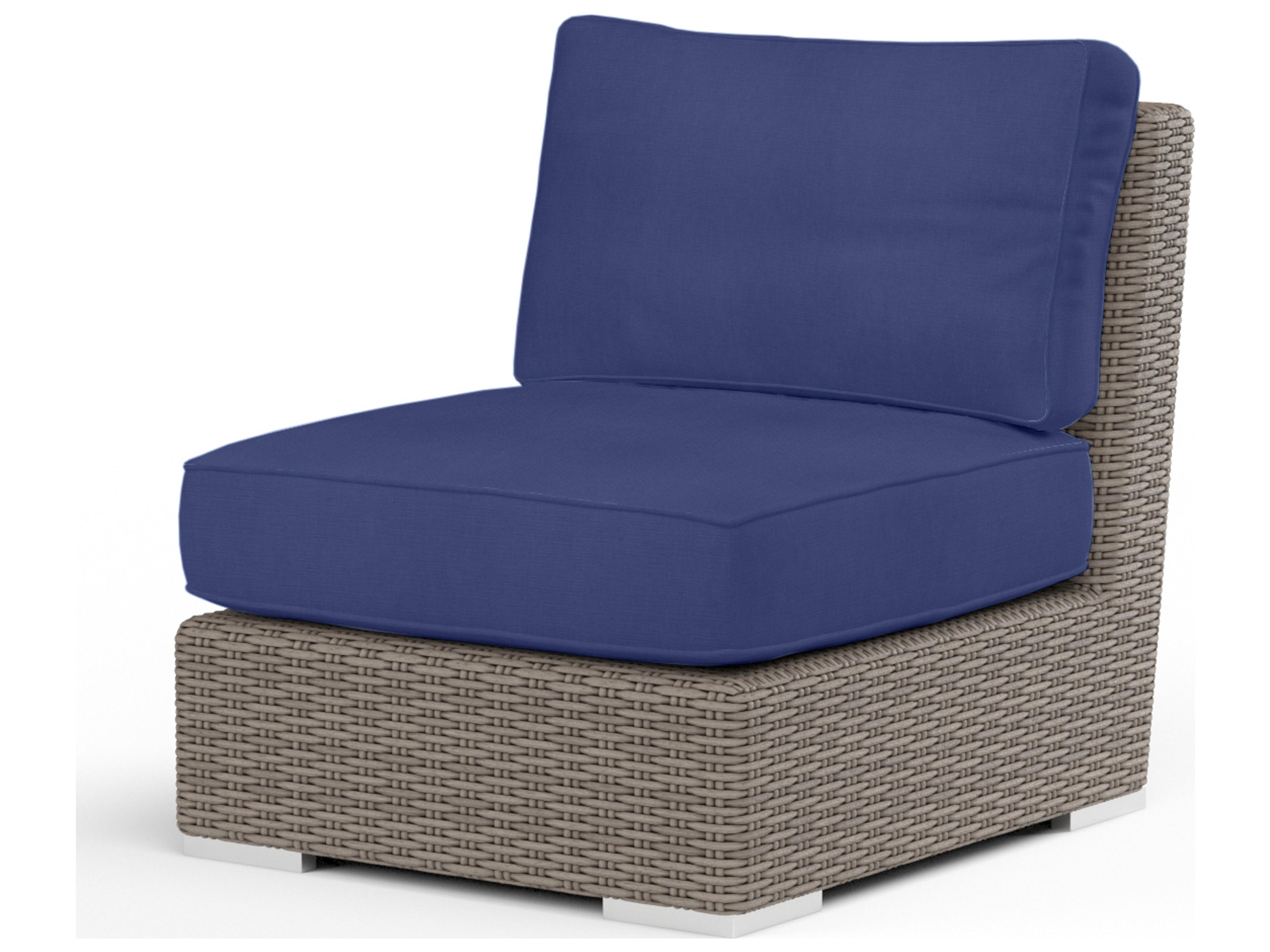 Coronado Wicker Armless Club Chair Outdoor Seating