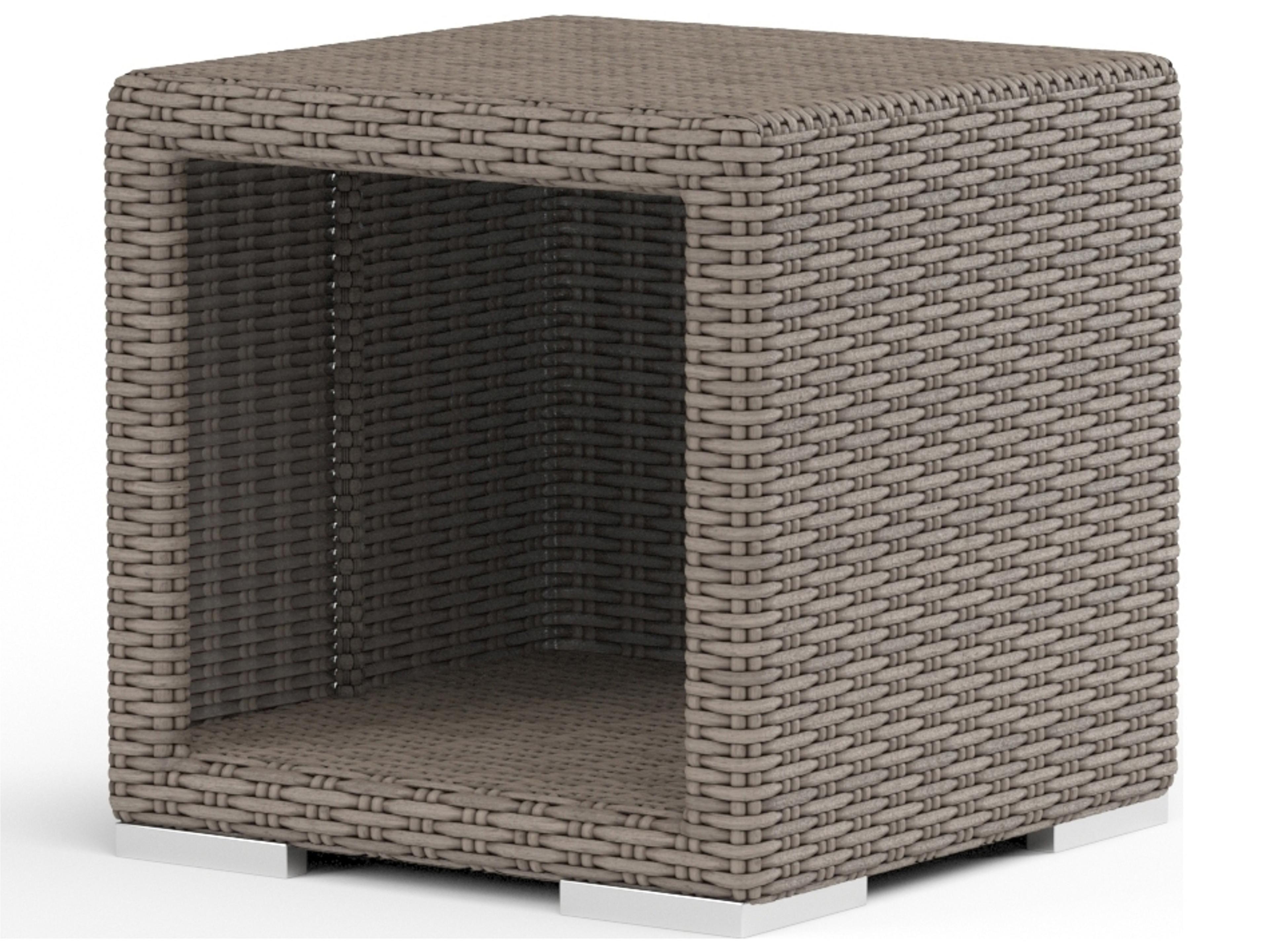 Sunset West Coronado Wicker Square Outdoor End Table