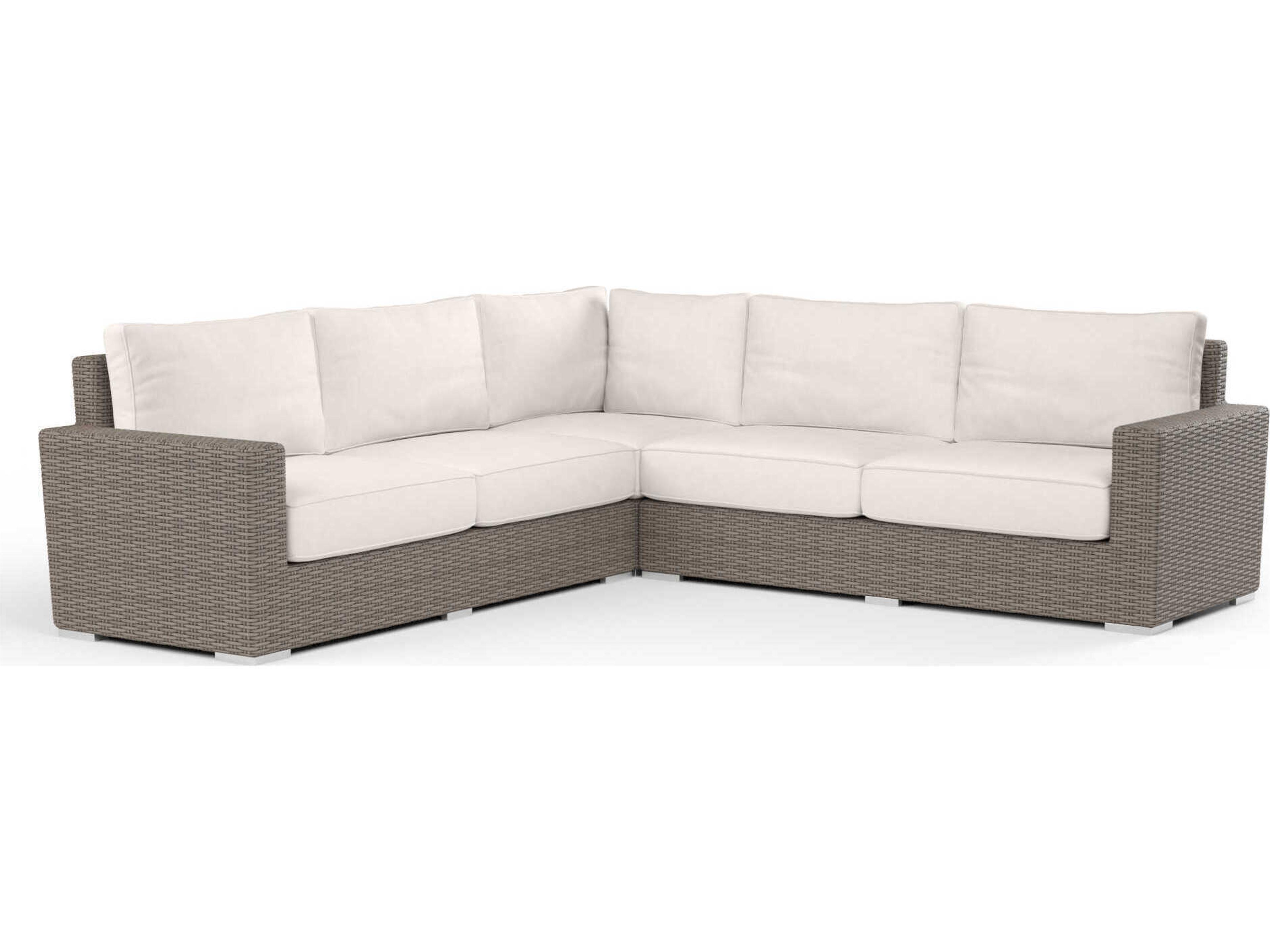 Coronado Driftwood Wicker Cushion Sofa