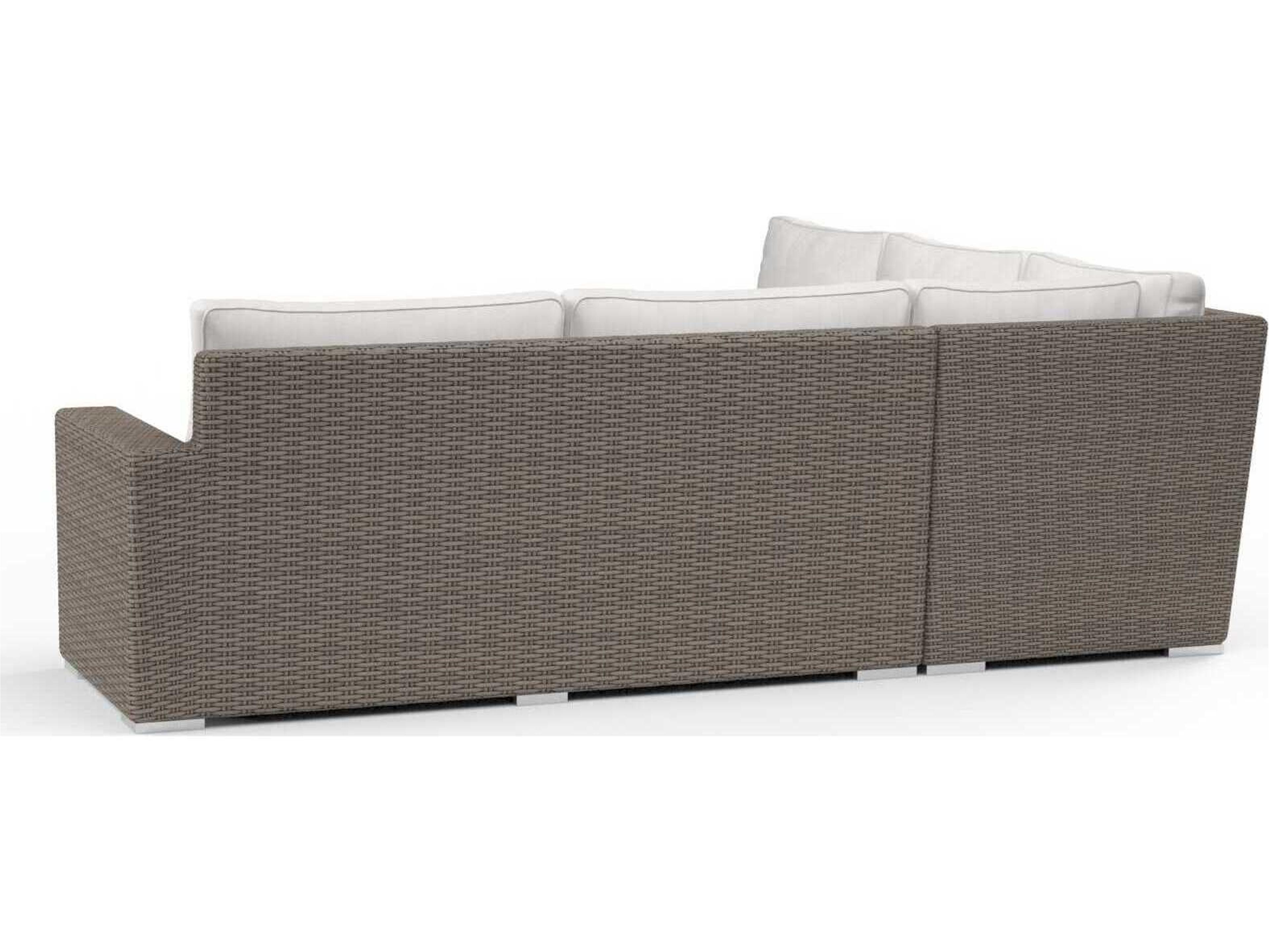 Sunset West Coronado Driftwood Wicker Cushion Sofa