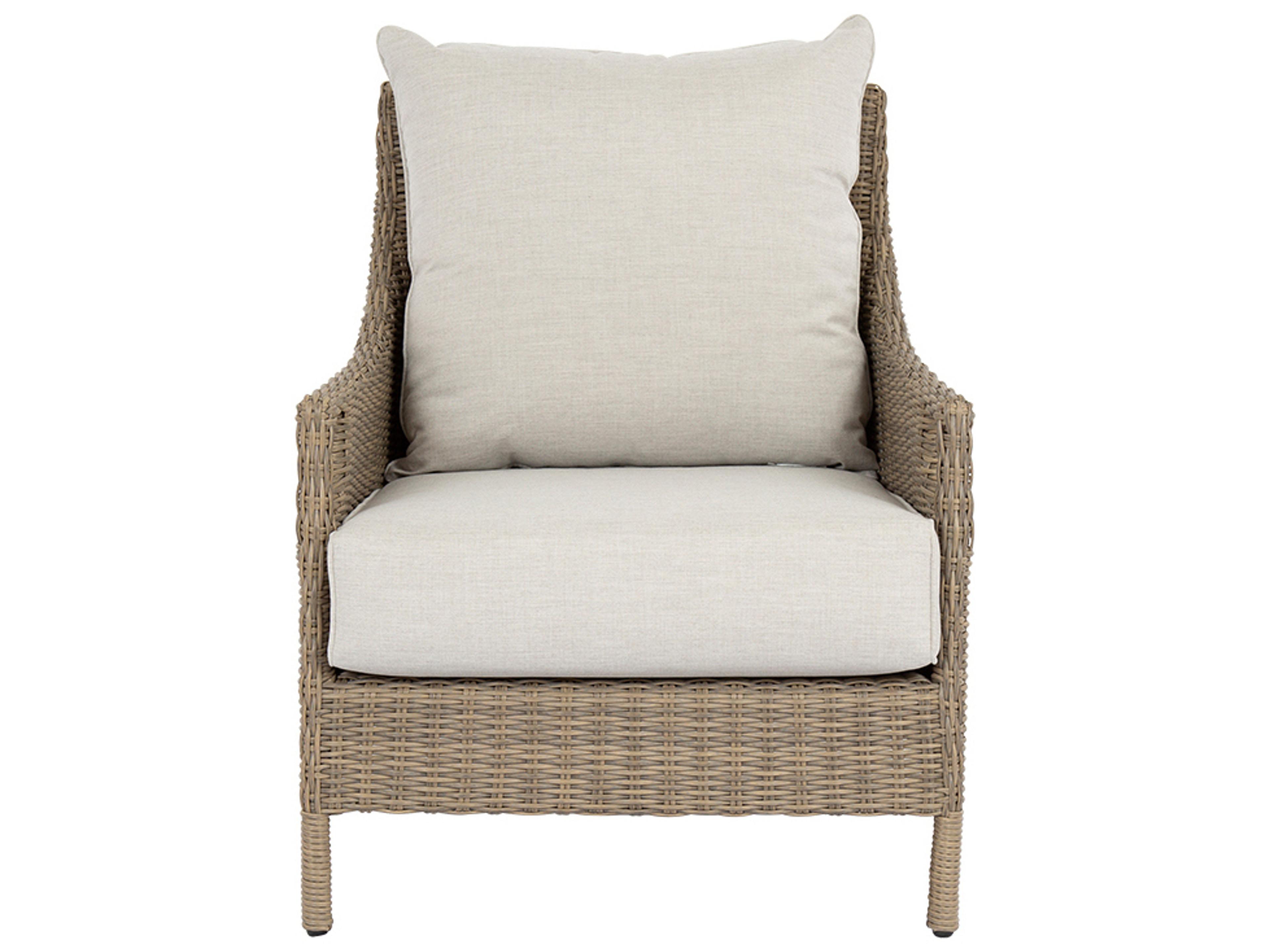 Sunset West Ibiza Wicker Patio Lounge Chair in Cast Silver