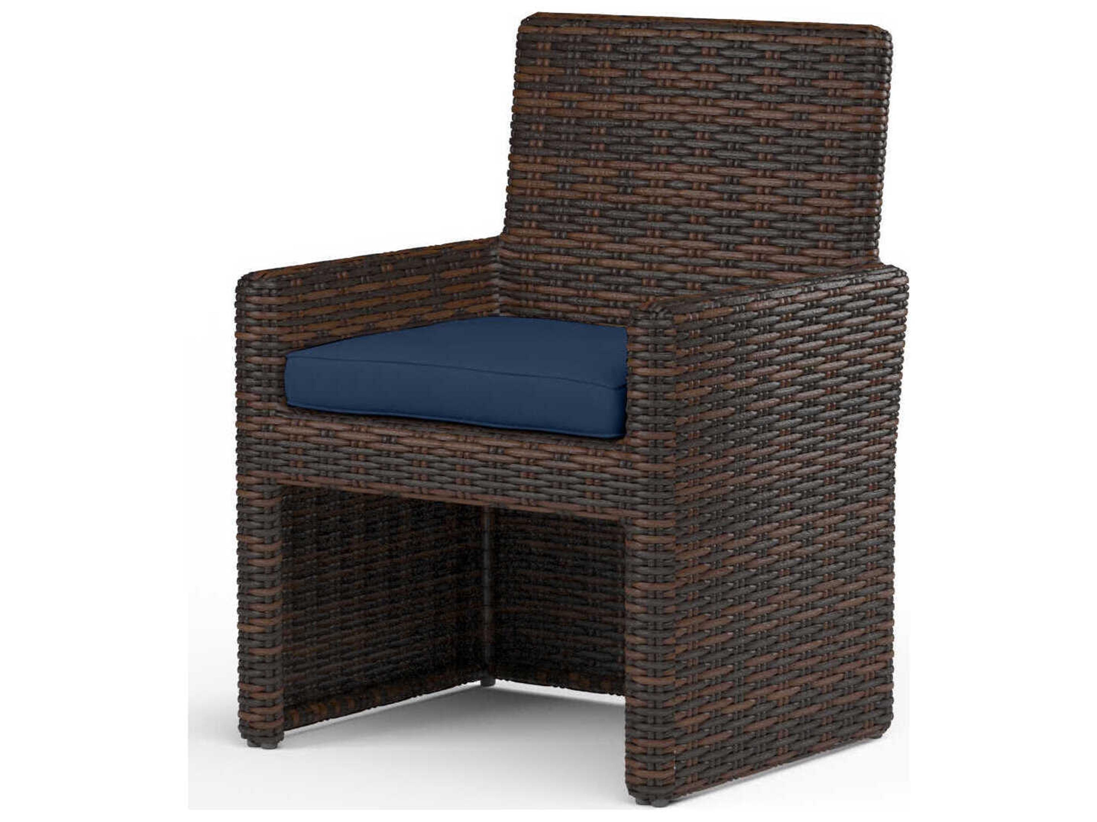 Montecito Cognac Wicker Cushion Dining Chair