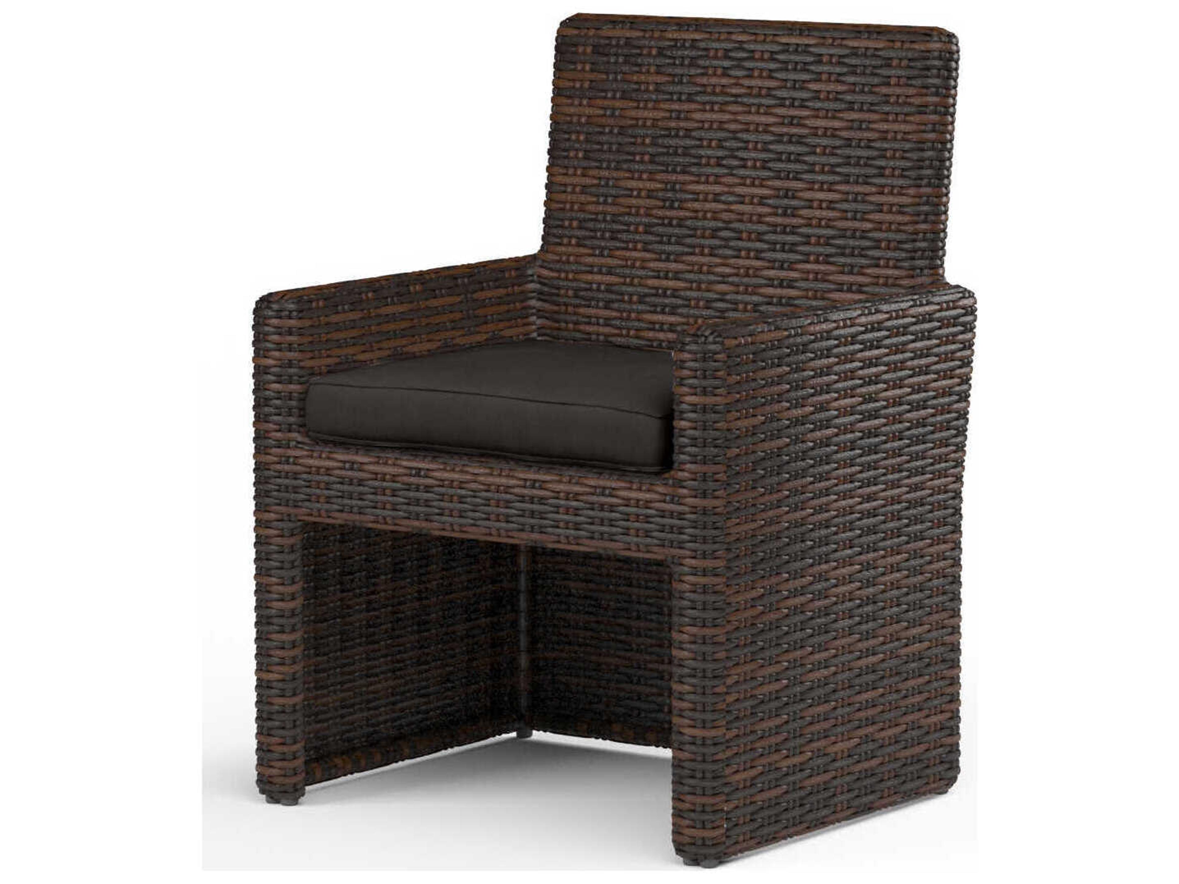 Montecito Cognac Wicker Cushion Dining Chair