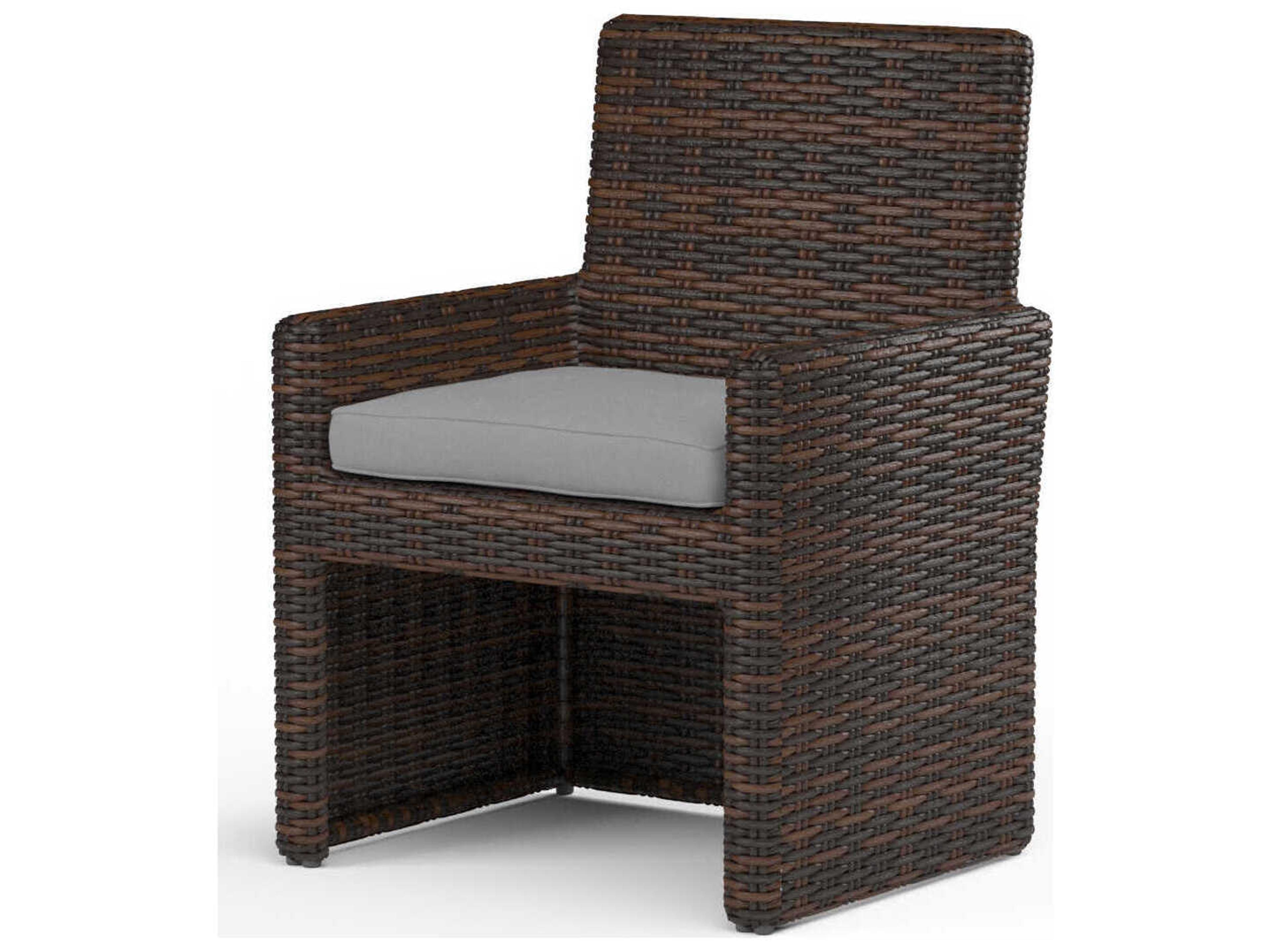 Montecito Cognac Wicker Cushion Dining Chair
