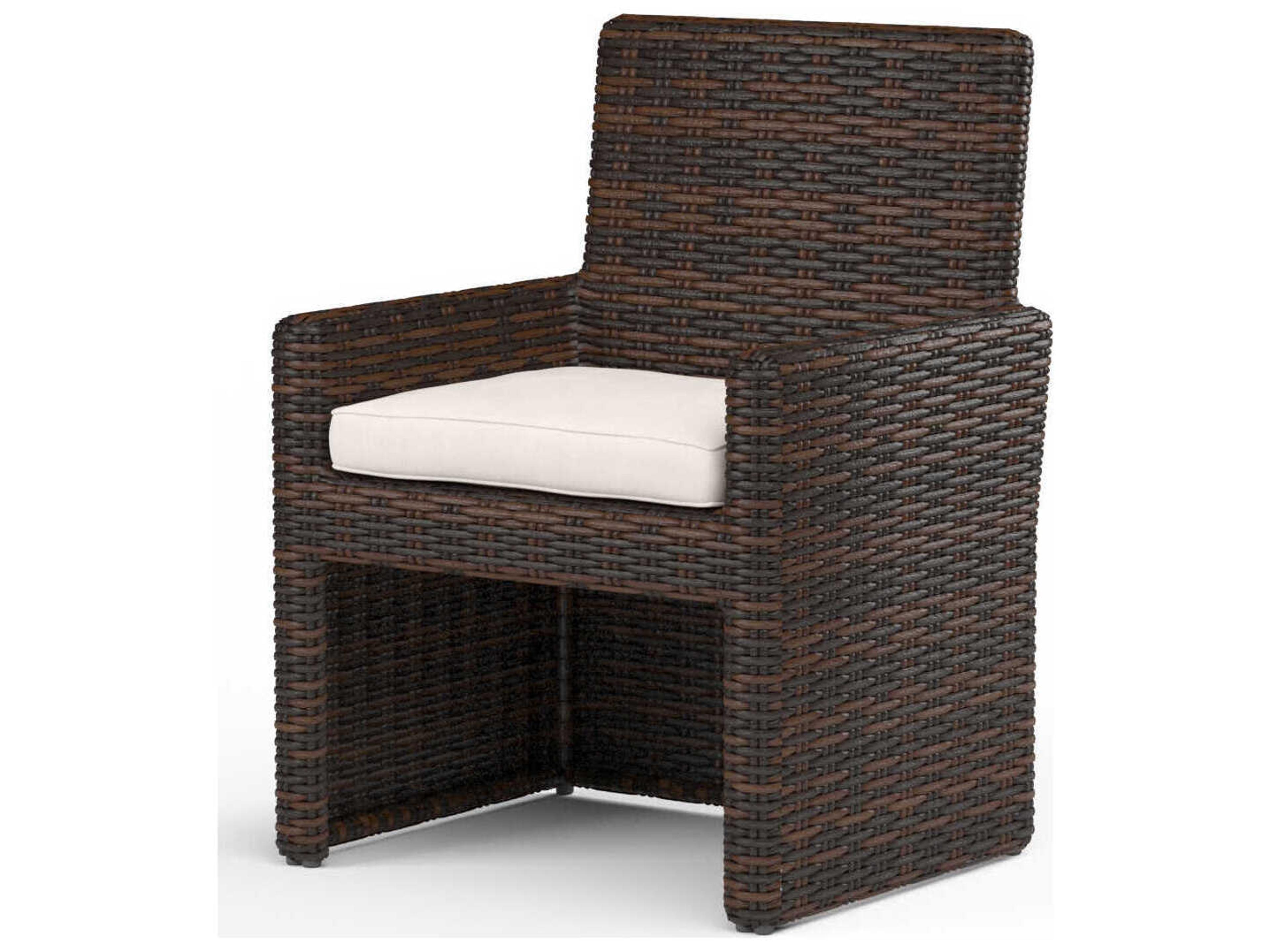Montecito Cognac Wicker Cushion Dining Chair