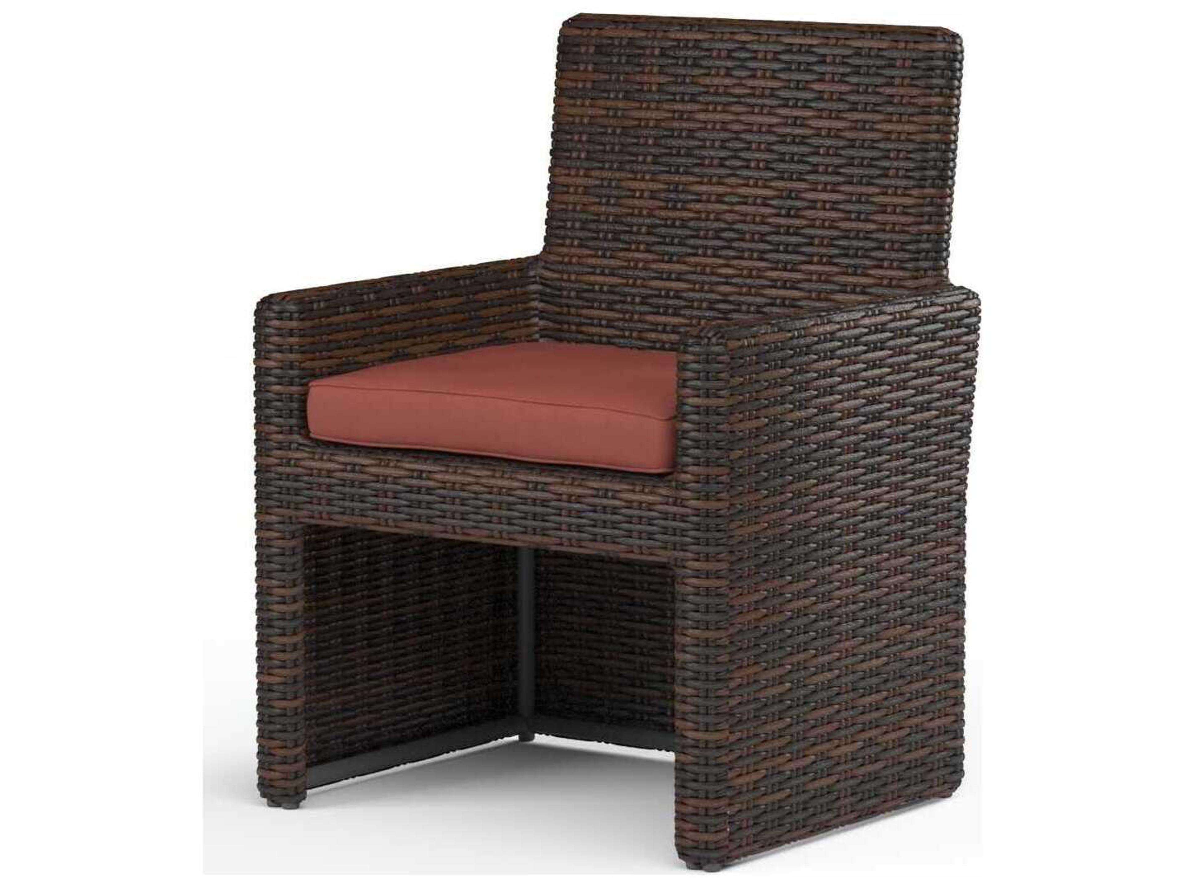 Montecito Cognac Wicker Cushion Dining Chair