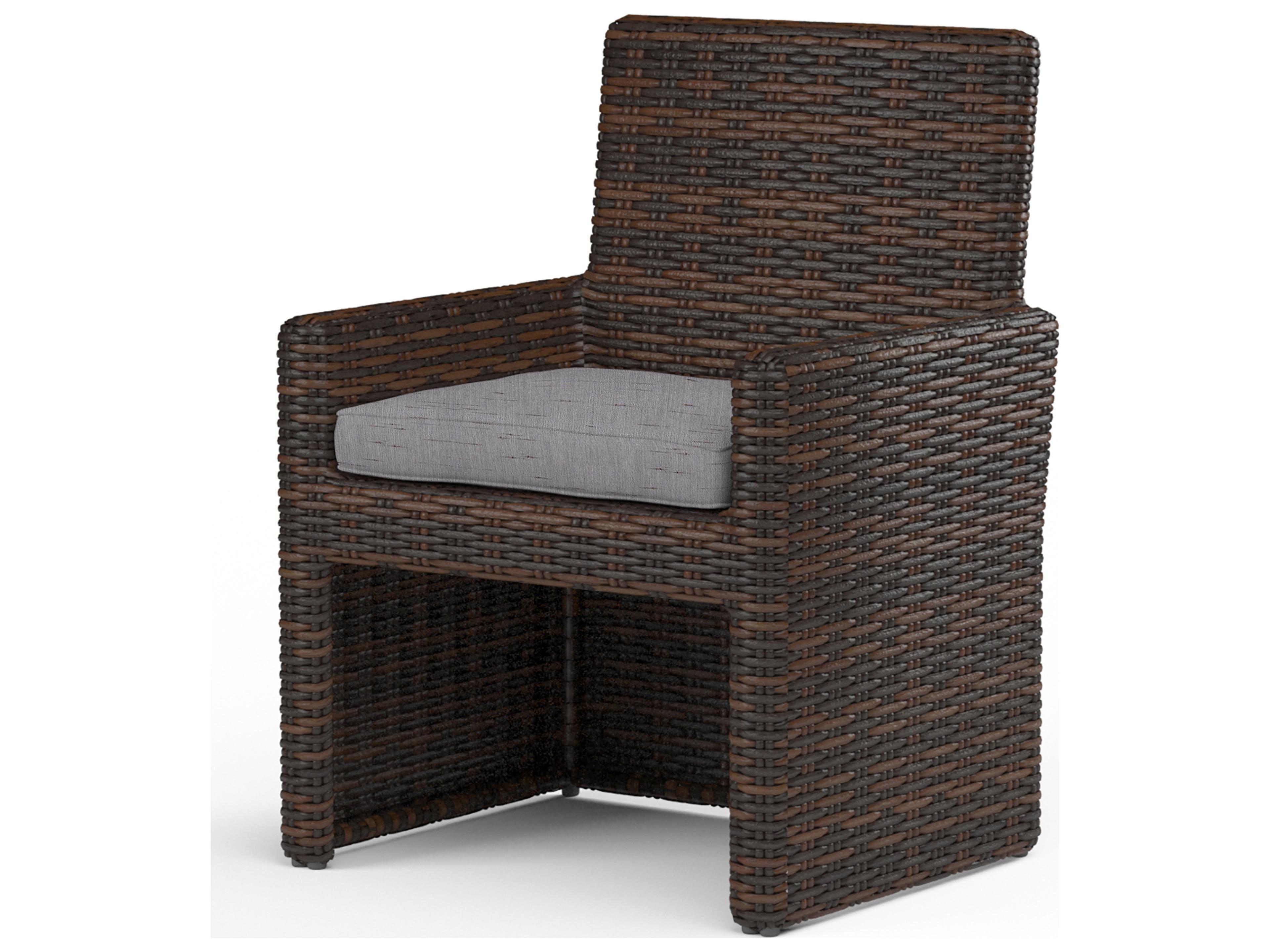 Montecito Wicker Outdoor Dining Chair Cognac