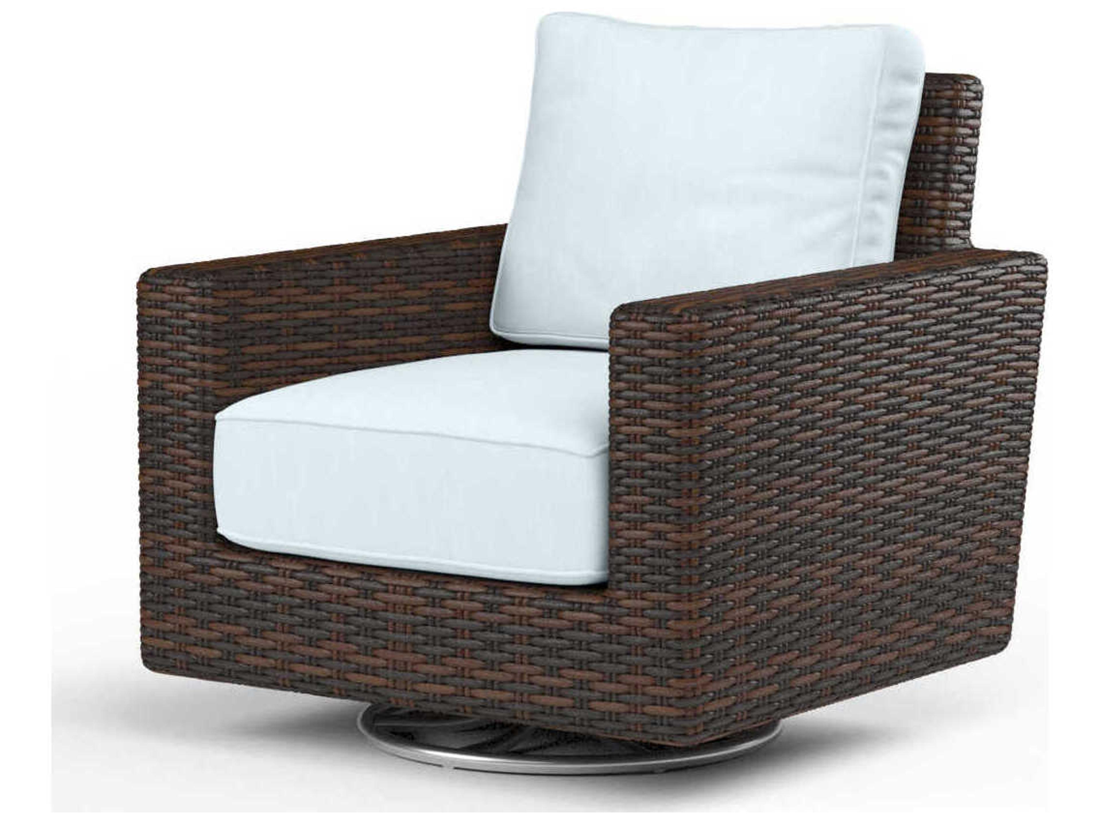 Montecito Cognac Wicker Cushion Lounge Chair
