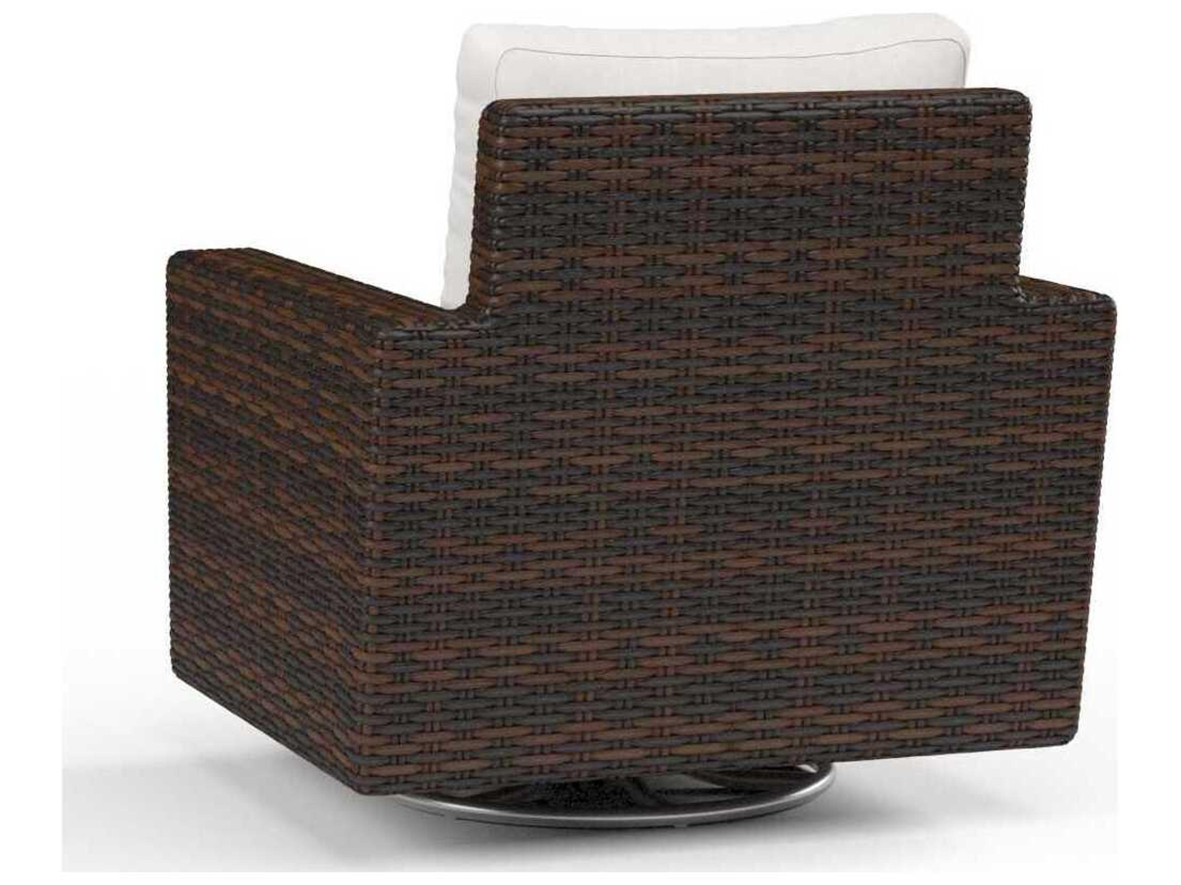 Sunset West Montecito Dark Wood Wicker Cushion Lounge Chair