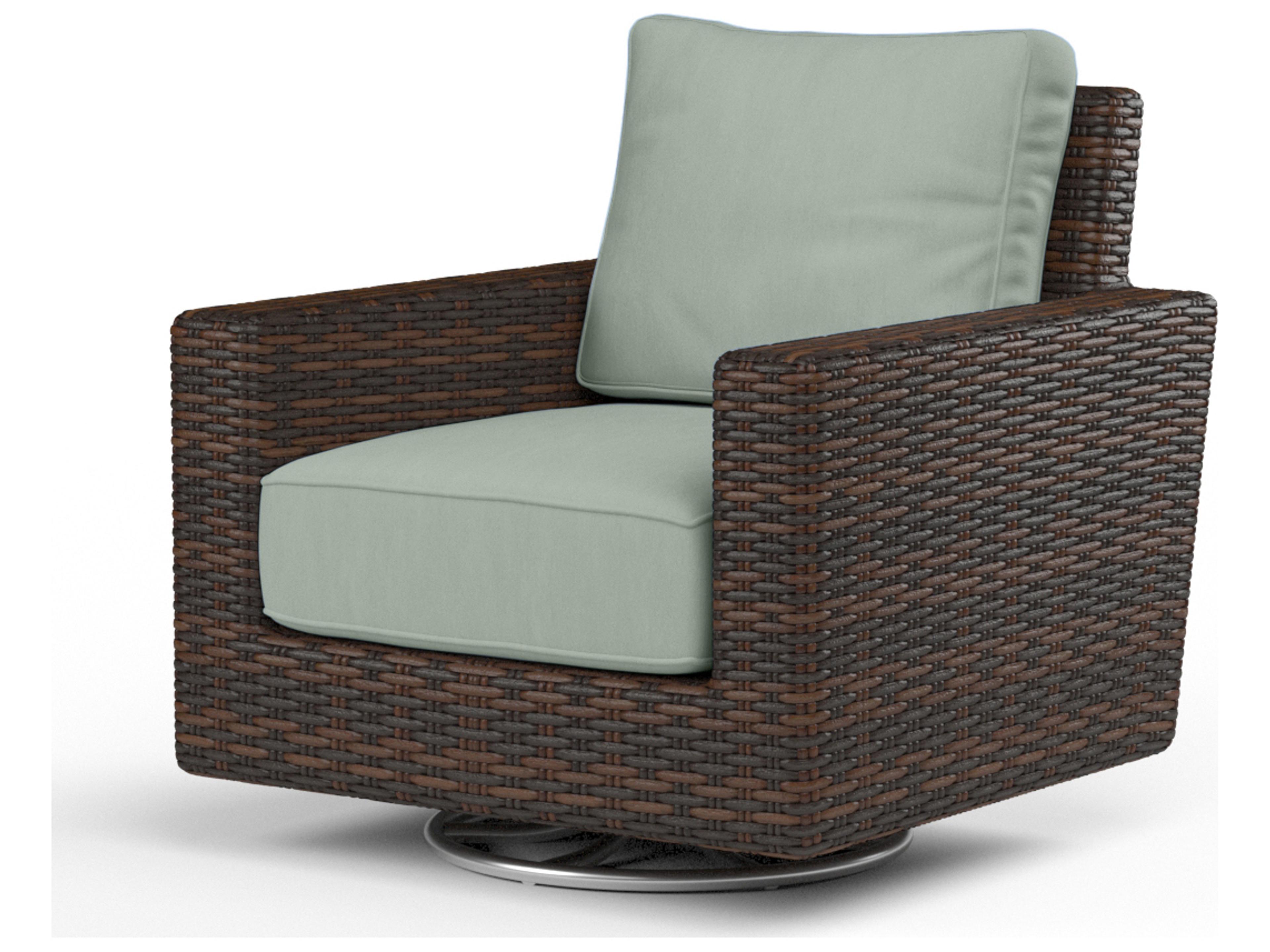 Sunset West Montecito Wicker Swivel Rocking Outdoor Club Chair