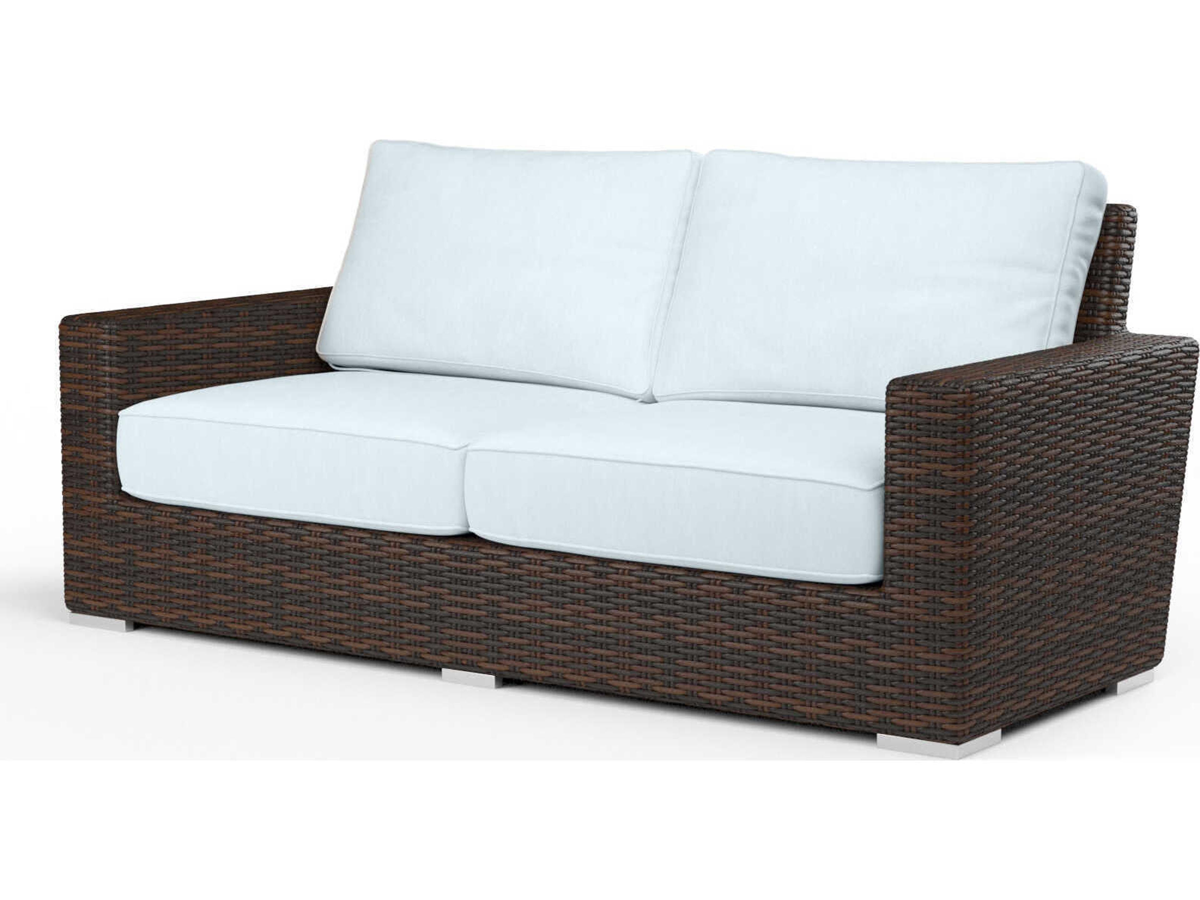 Montecito Cognac Wicker Cushion Loveseat
