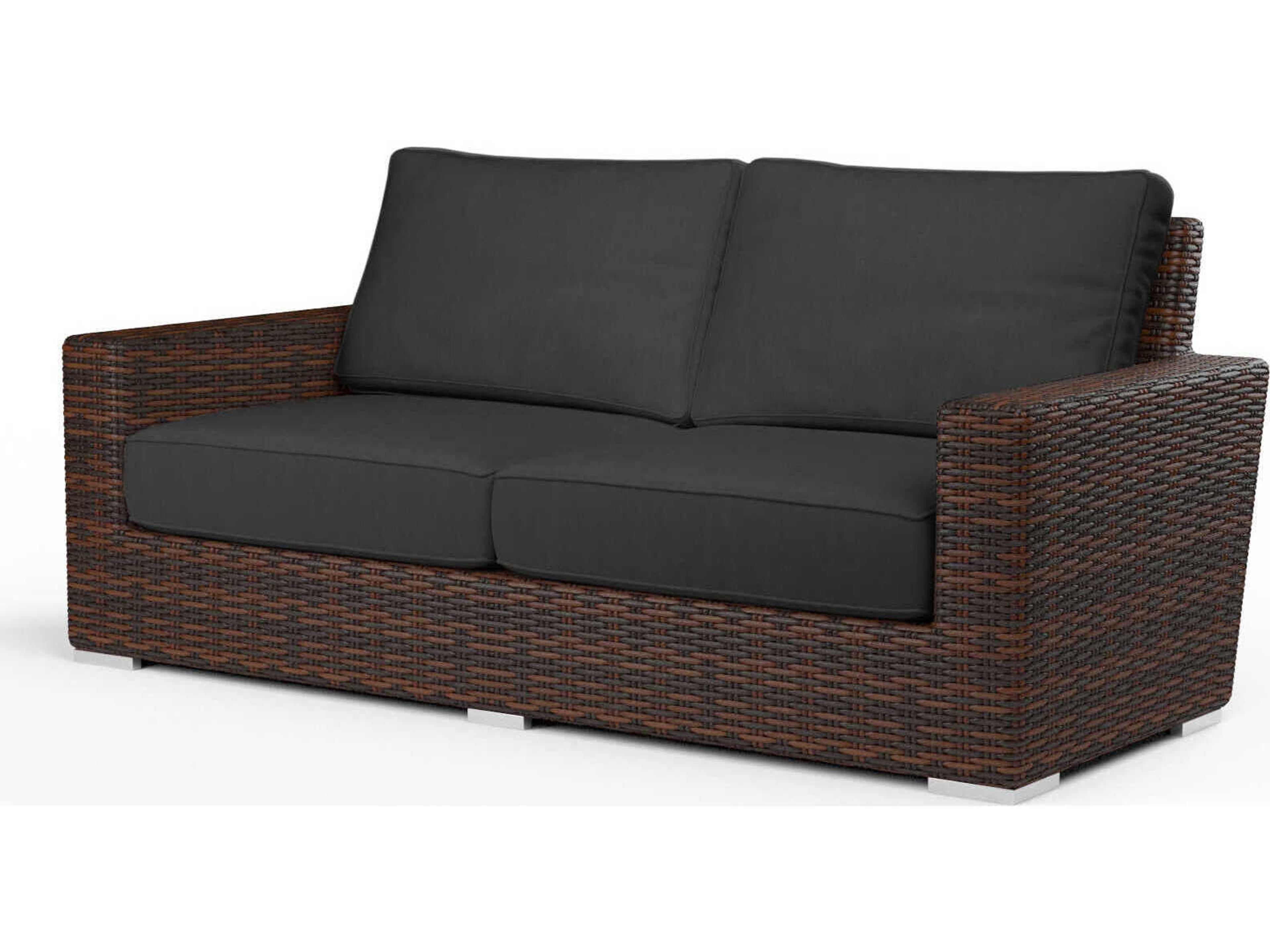 Montecito Cognac Wicker Cushion Loveseat