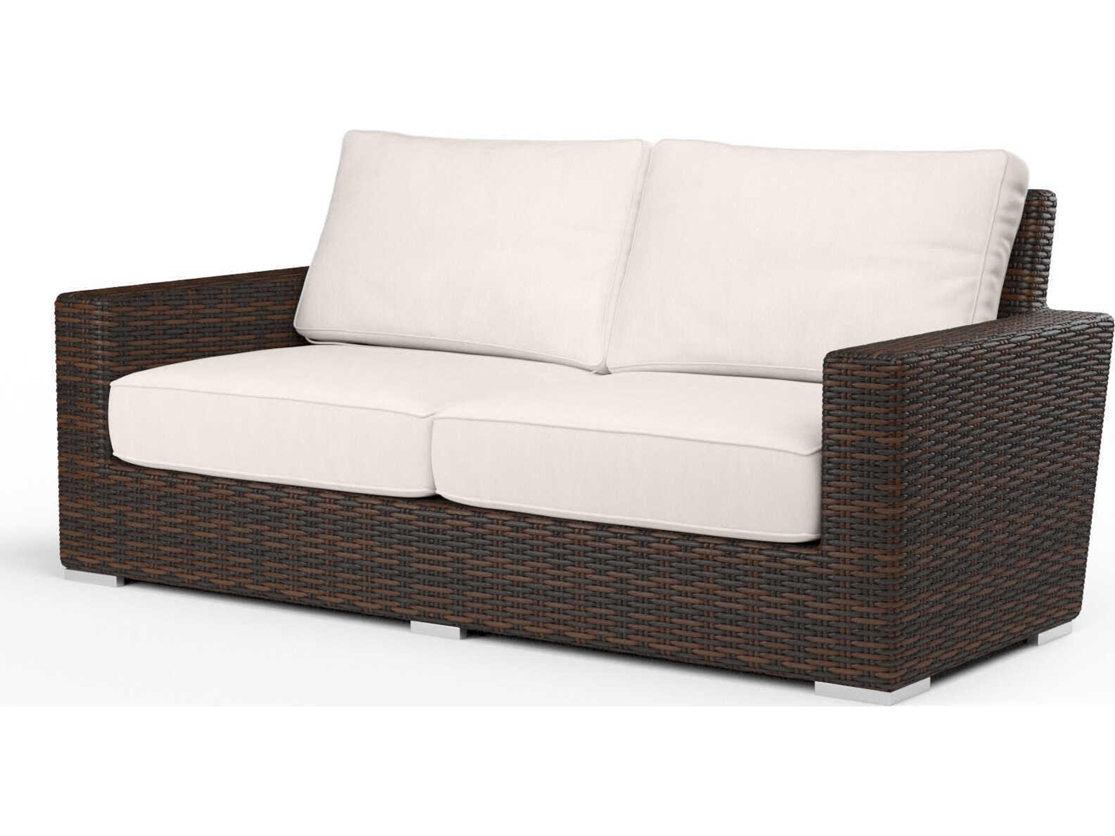 Montecito Cognac Wicker Cushion Loveseat
