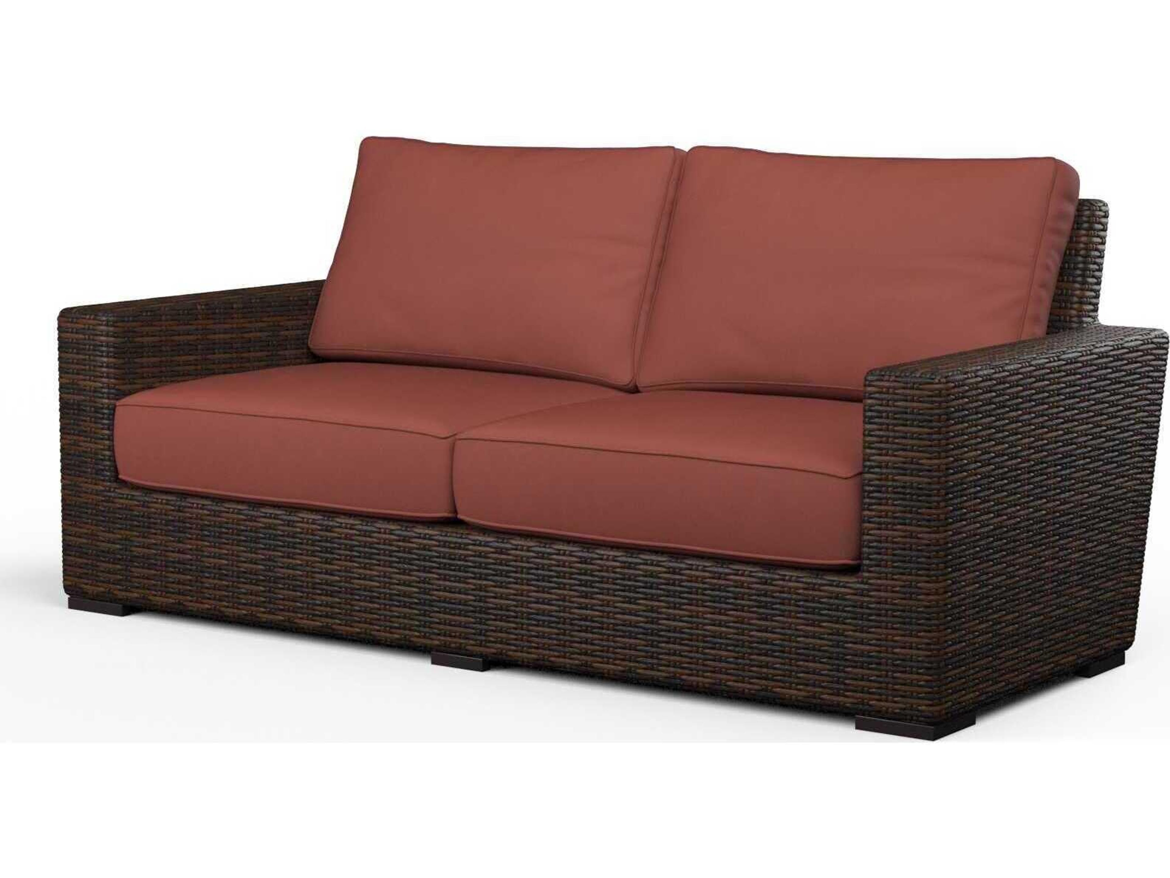 Montecito Cognac Wicker Cushion Loveseat