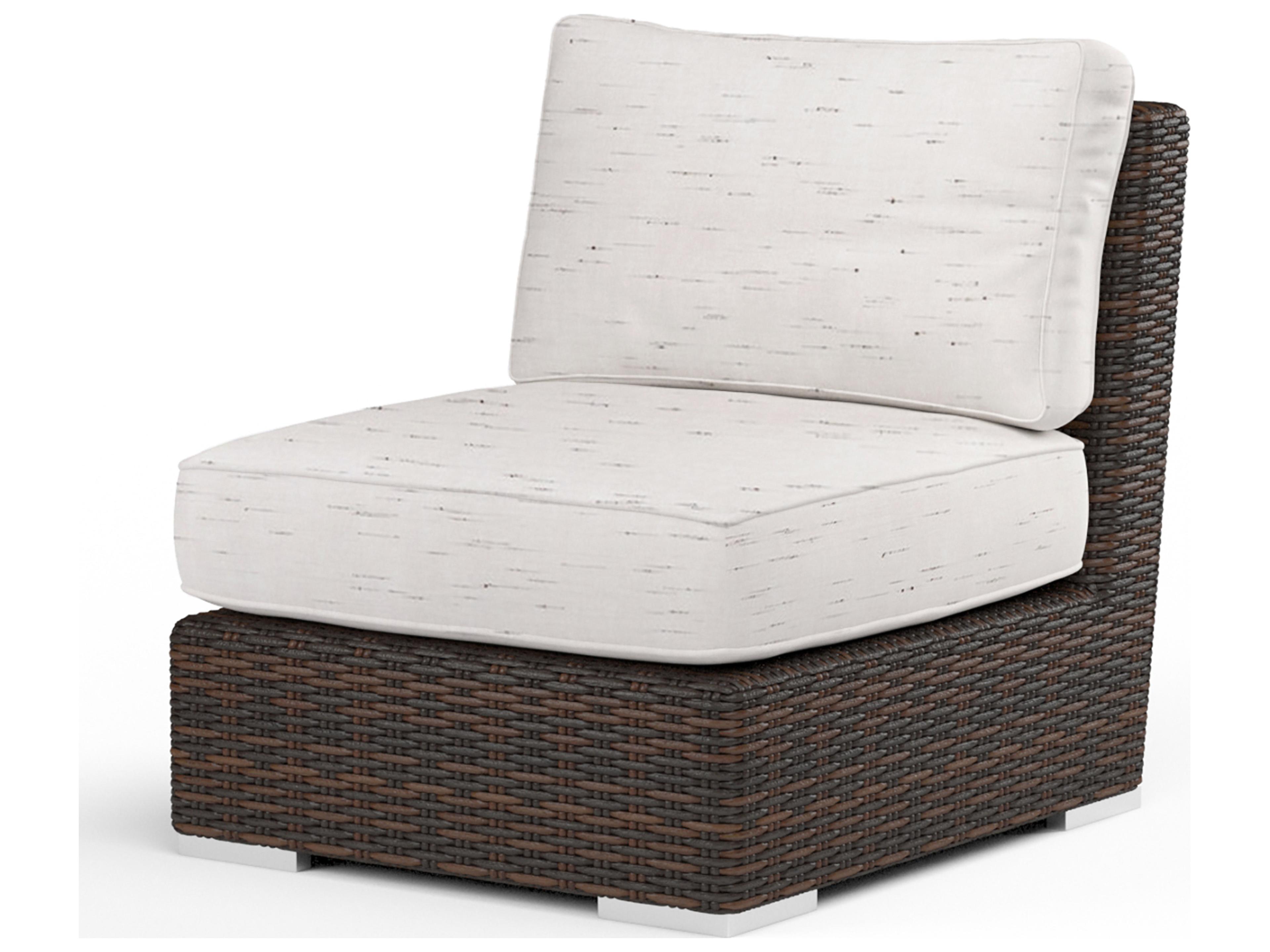 Sunset West Montecito Wicker Armless Outdoor Patio Club Chair