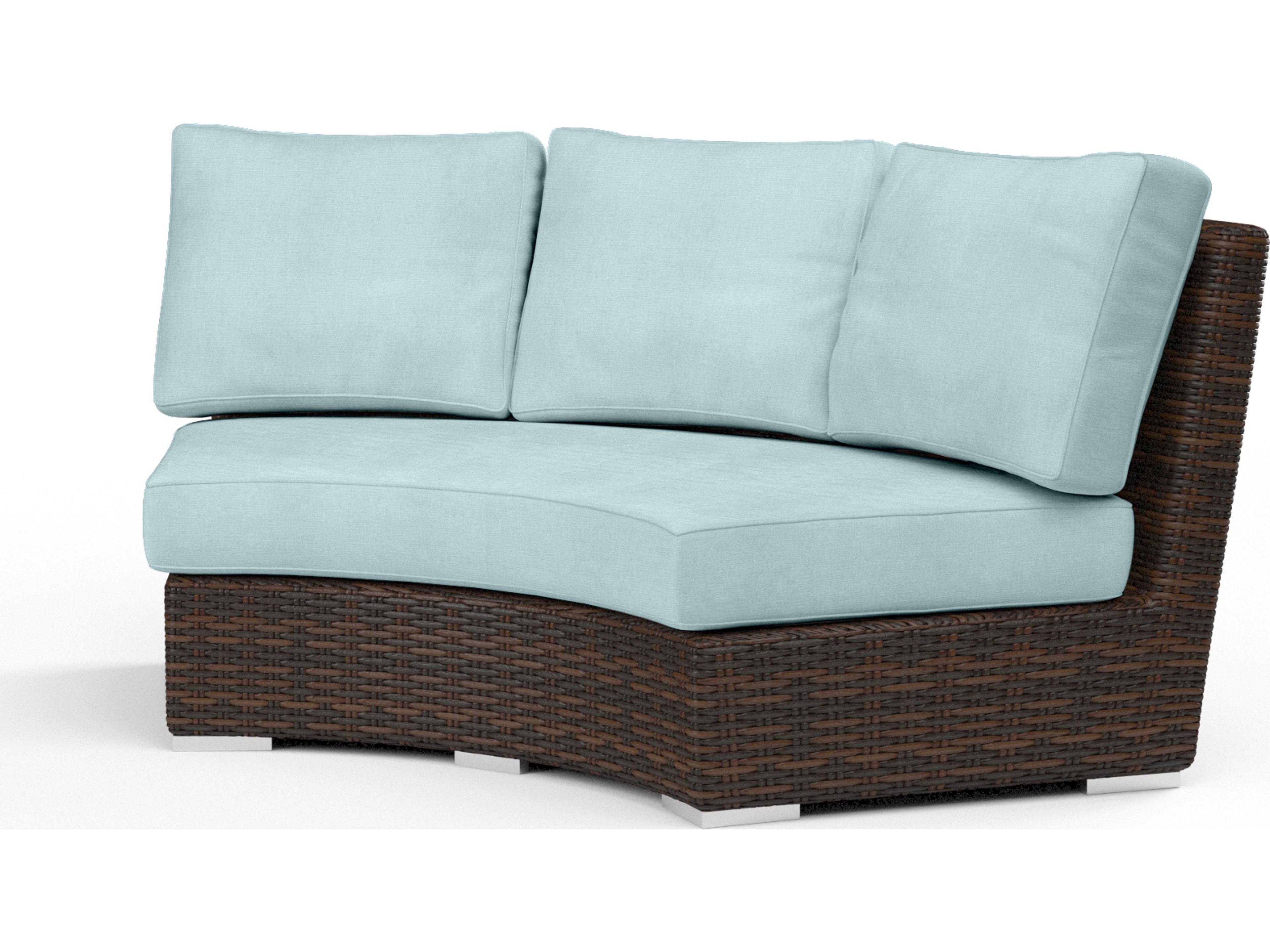 Montecito Curved Outdoor Loveseat Wicker