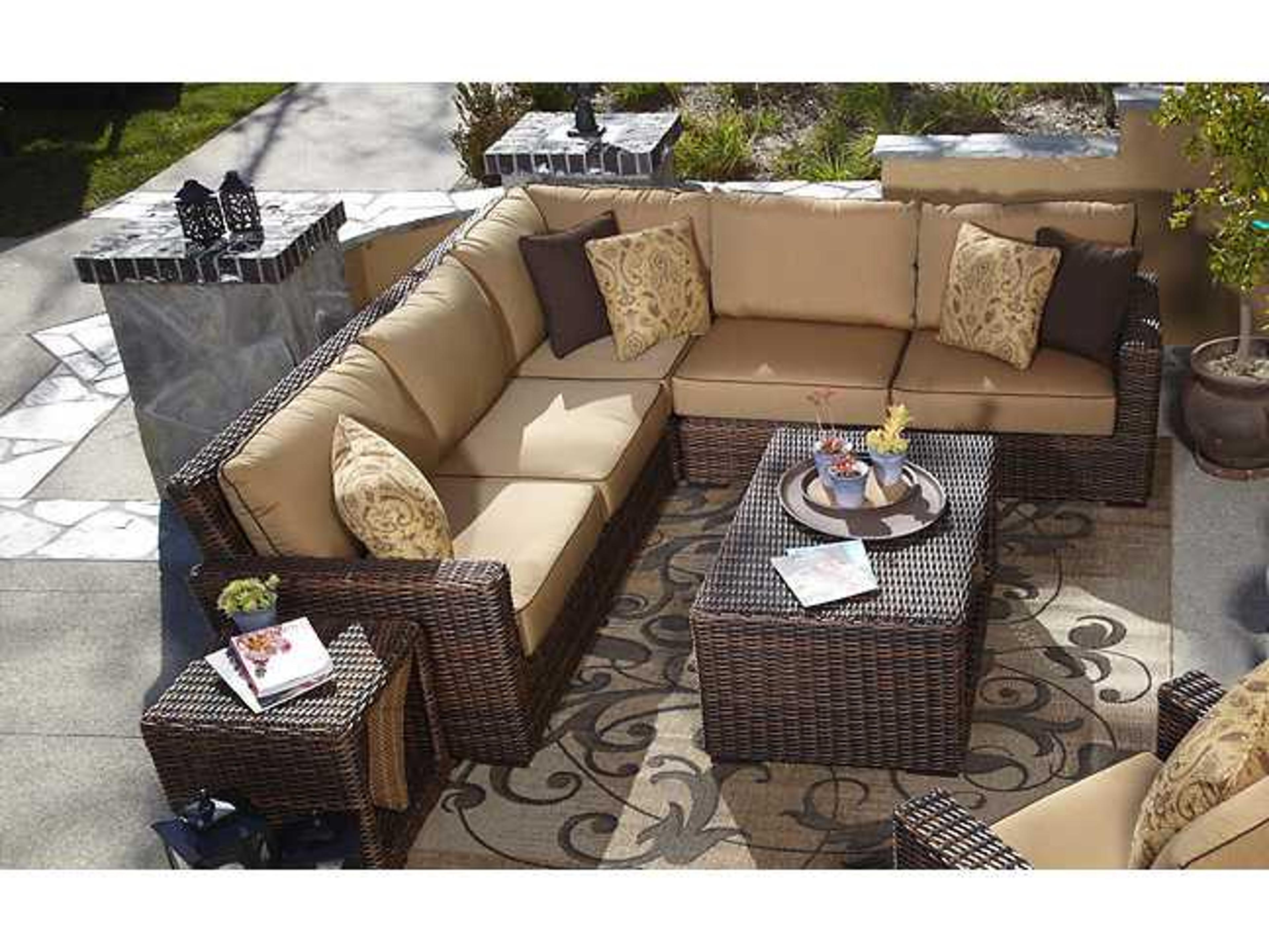 Sunset West Quick Ship Montecito Wicker Cushion Lounge Set
