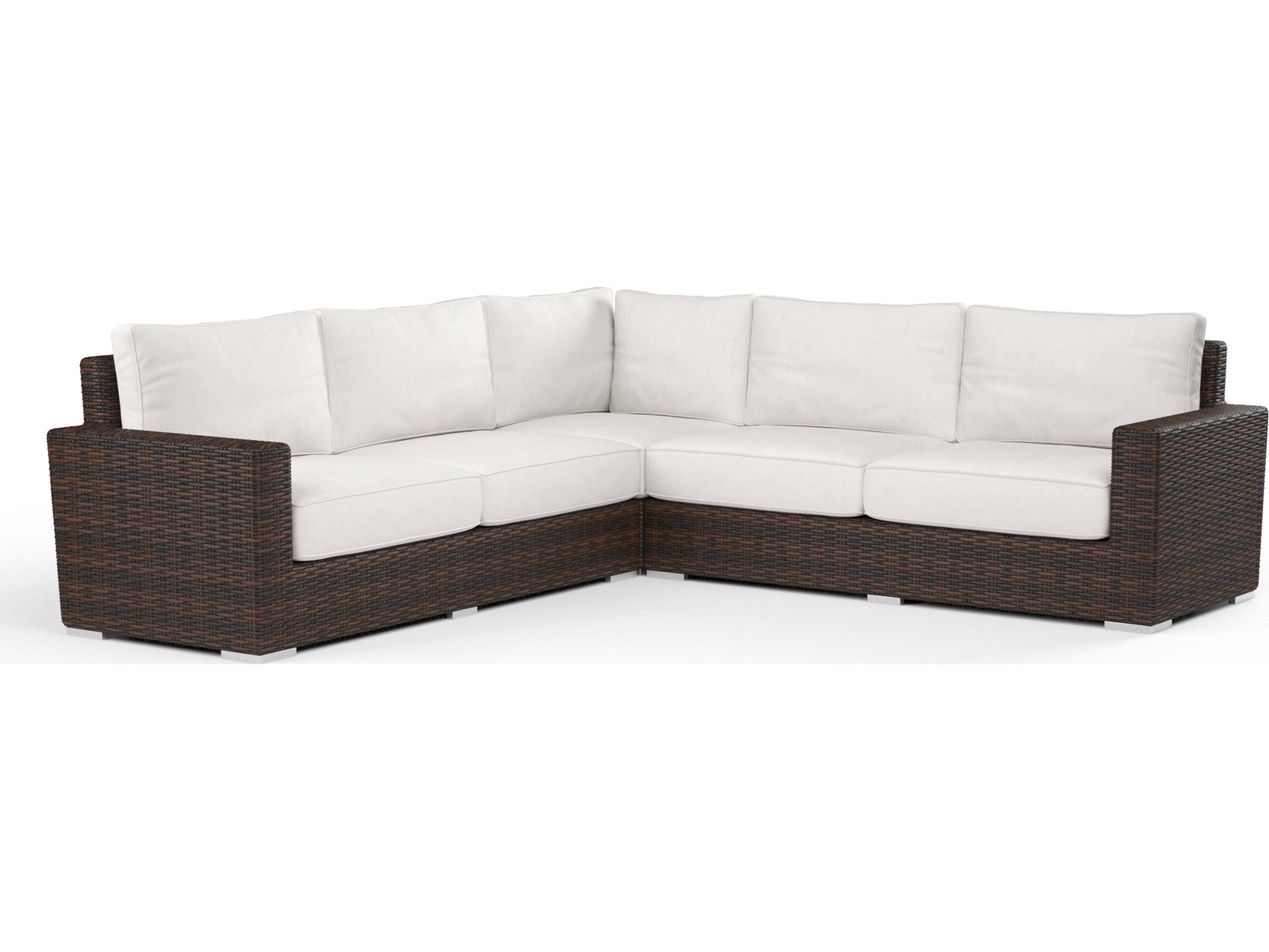Sunset West Montecito- As Pictured Cognac Wicker Cushion Lounge Set