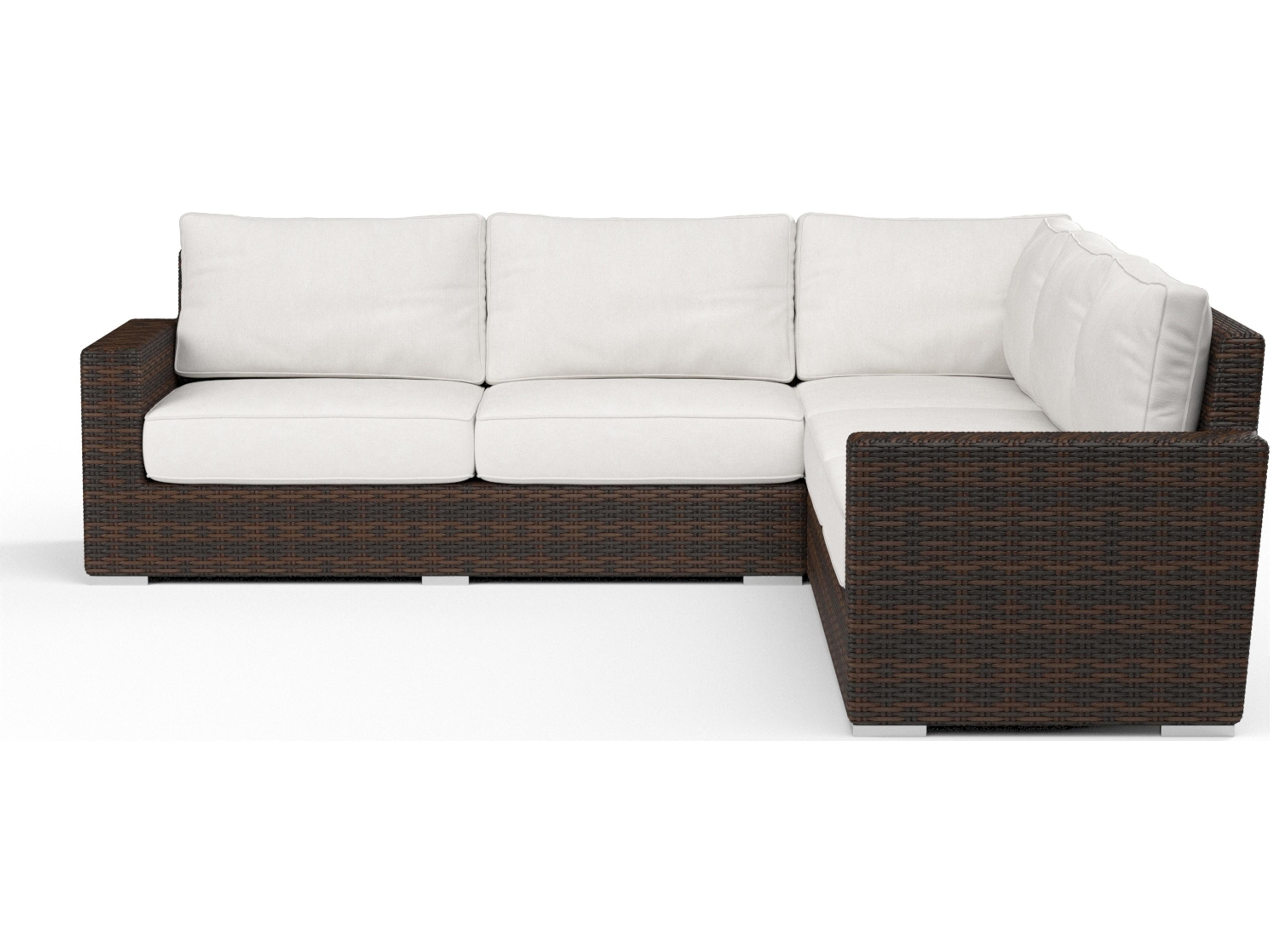 Sunset West Montecito- As Pictured Cognac Wicker Cushion Lounge Set