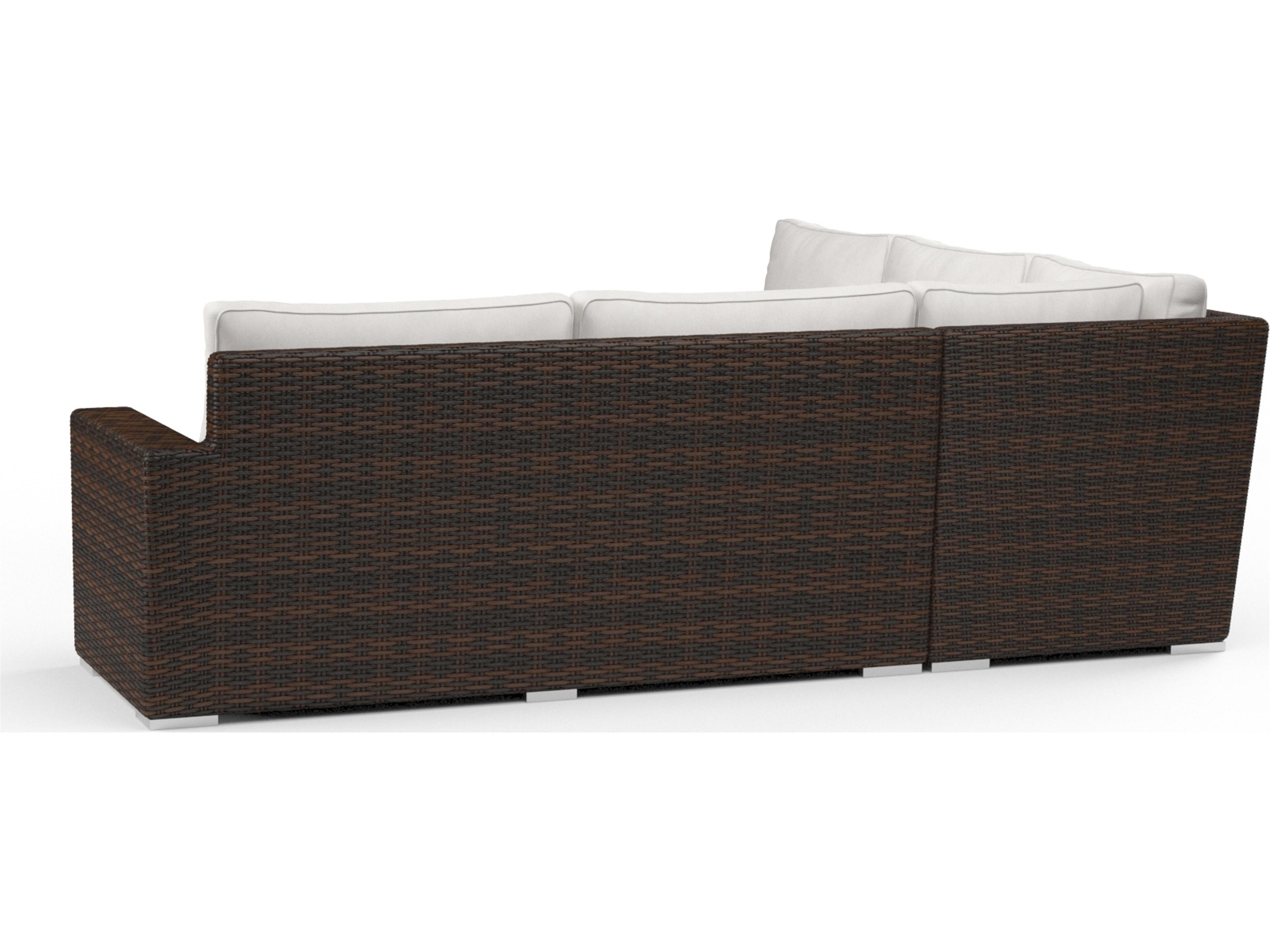 Sunset West Montecito- As Pictured Cognac Wicker Cushion Lounge Set