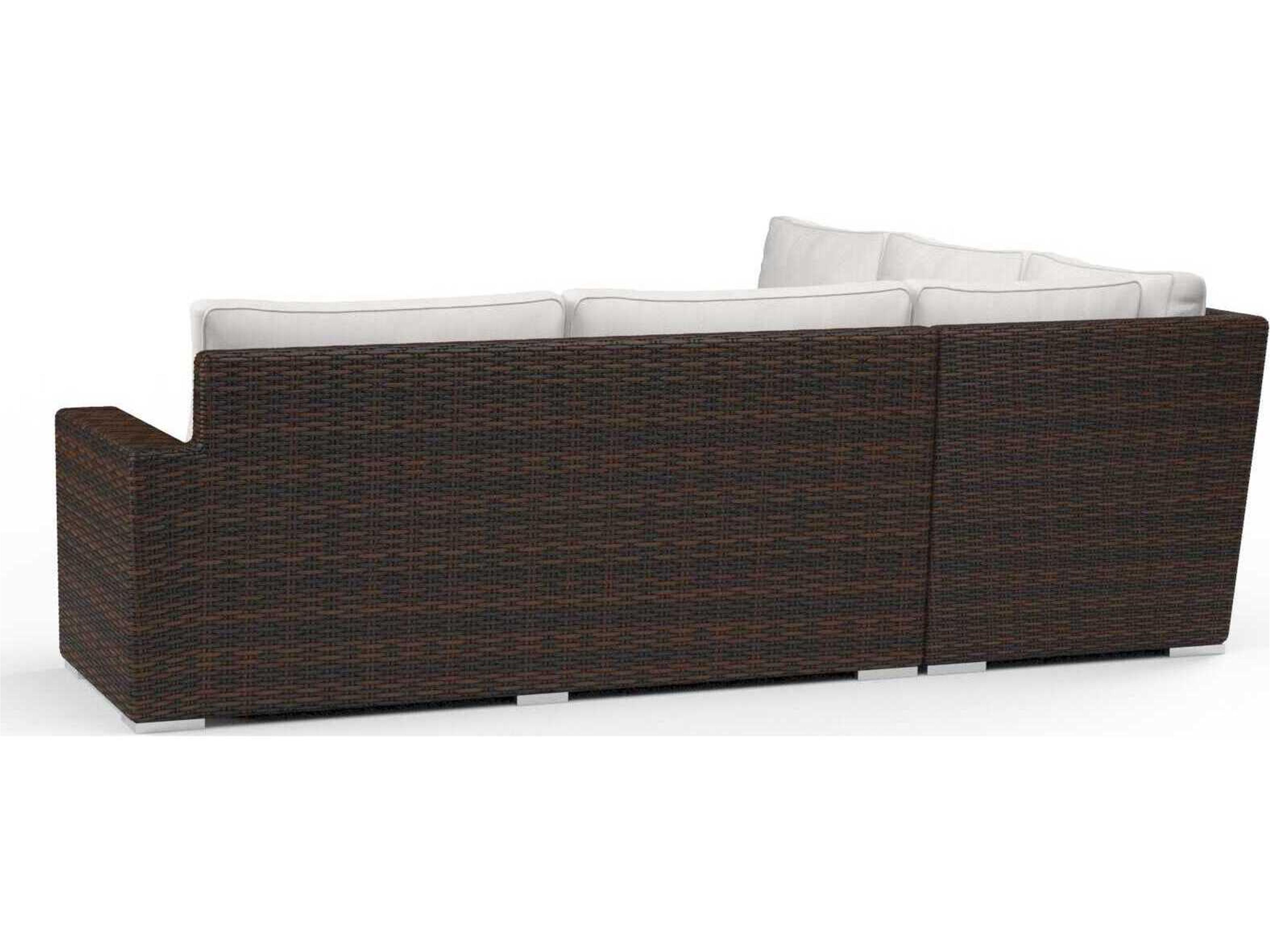 Sunset West Montecito Cognac Wicker Cushion Sofa