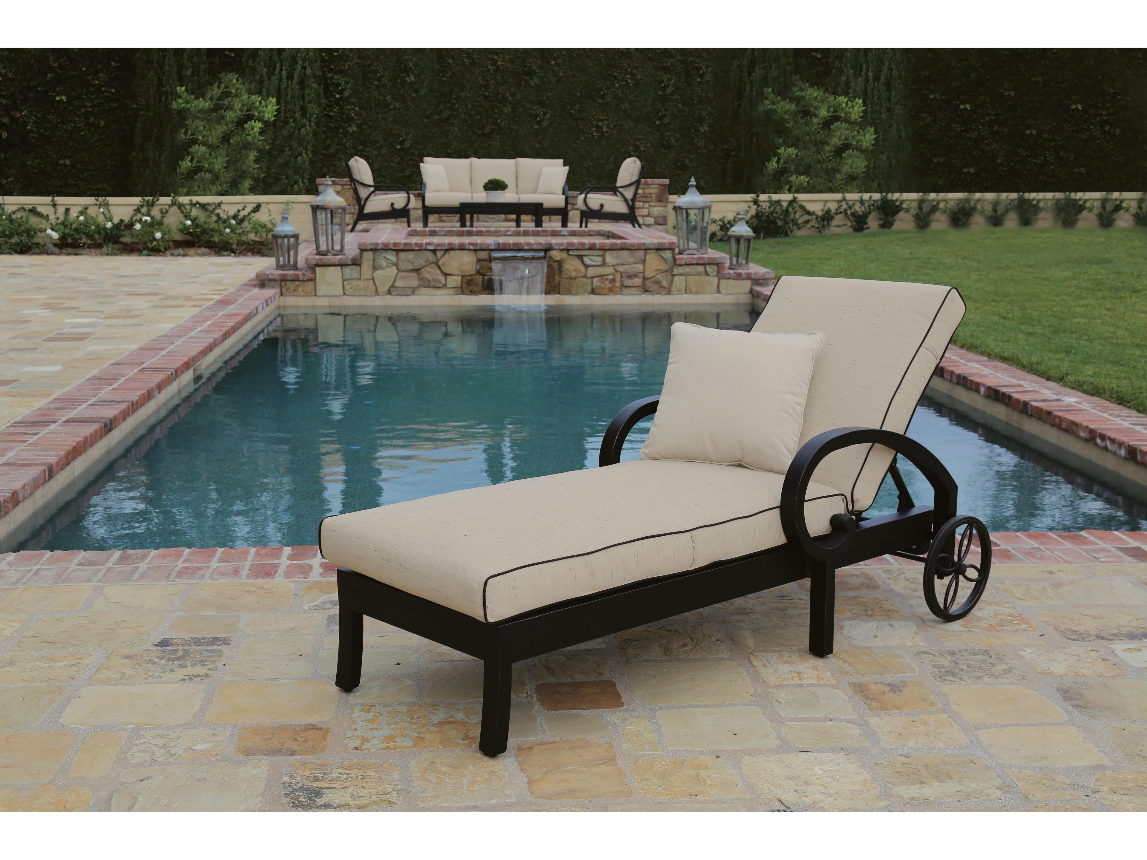 Sunset West Monterey Copper Aluminum Cushion Chaise Lounge