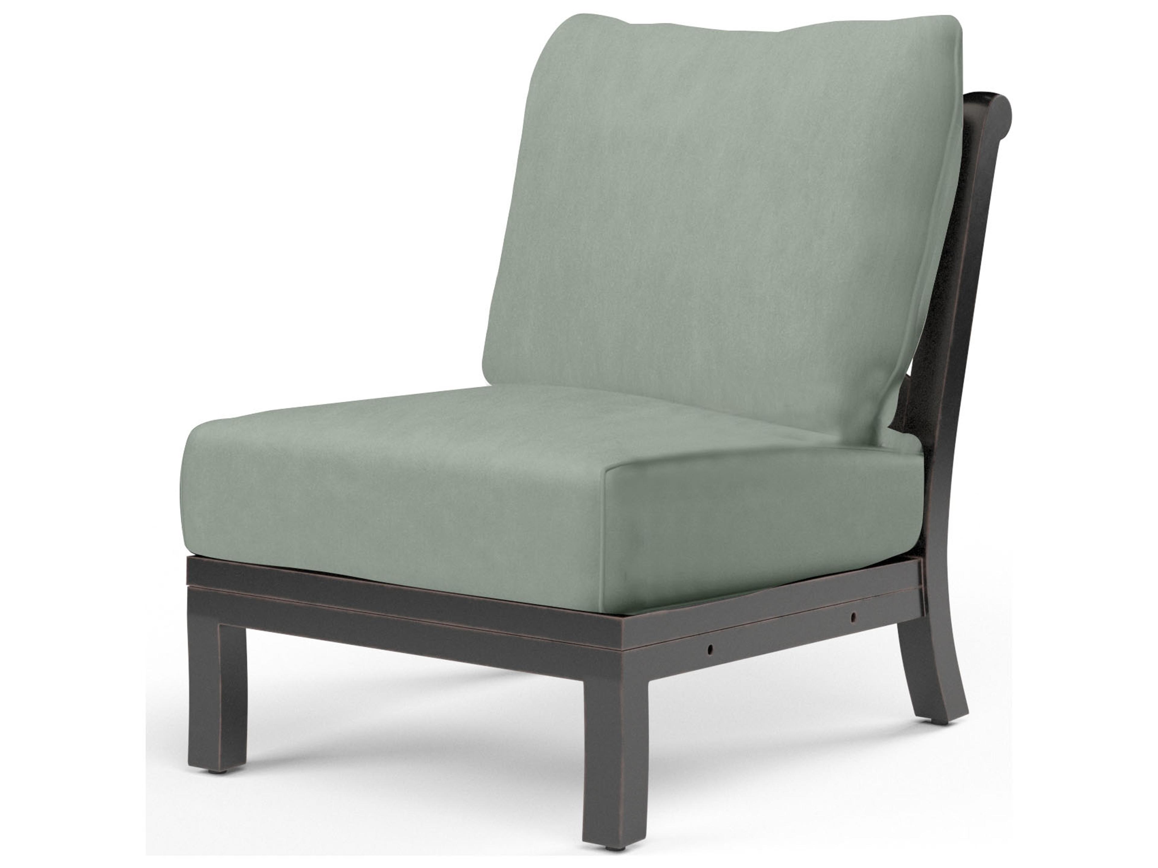 Sunset West Monterey Aluminum Armless Outdoor Patio Club Chair