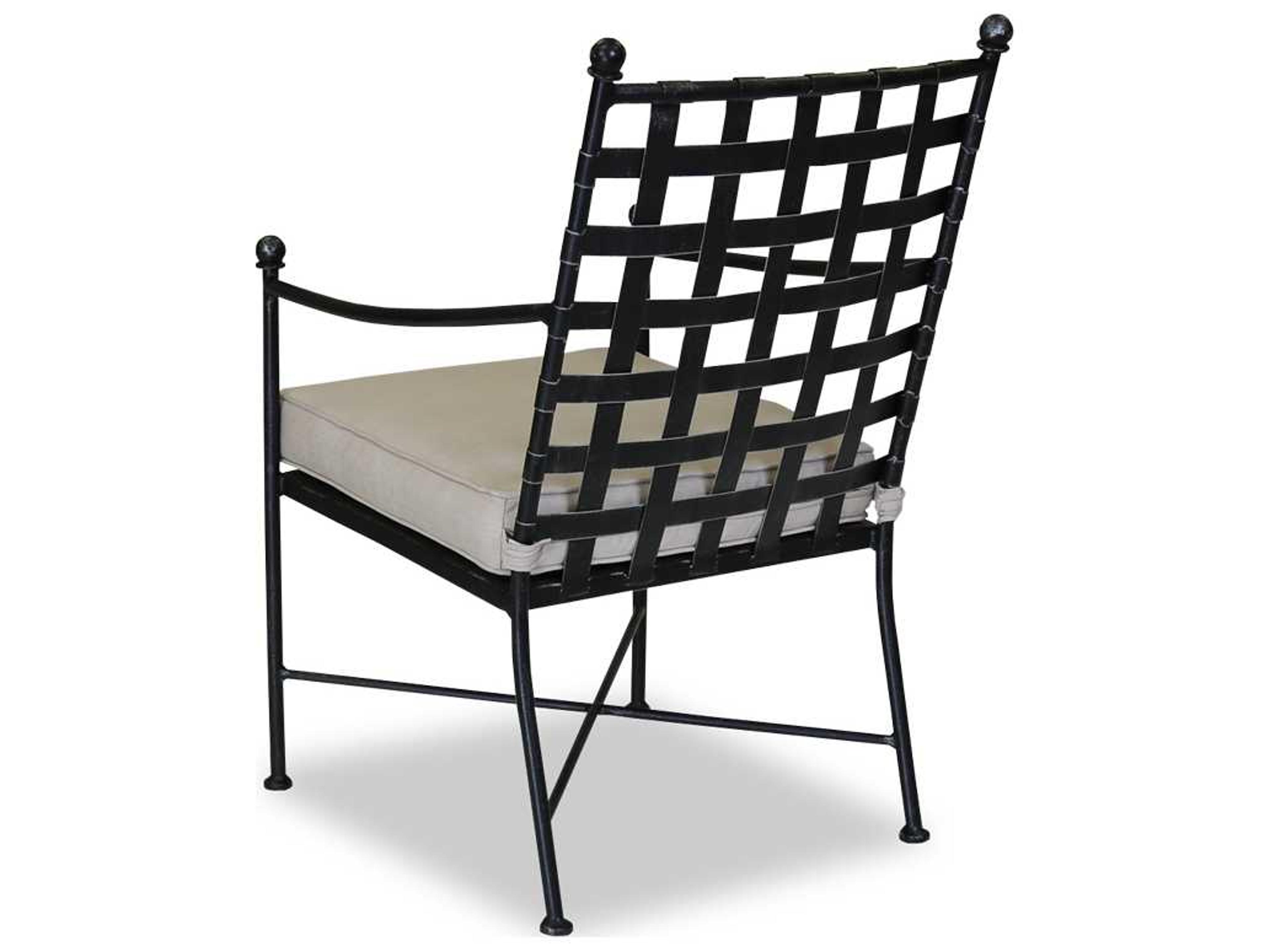 Sunset West Provence Wrought Iron Cushion Dining Chair