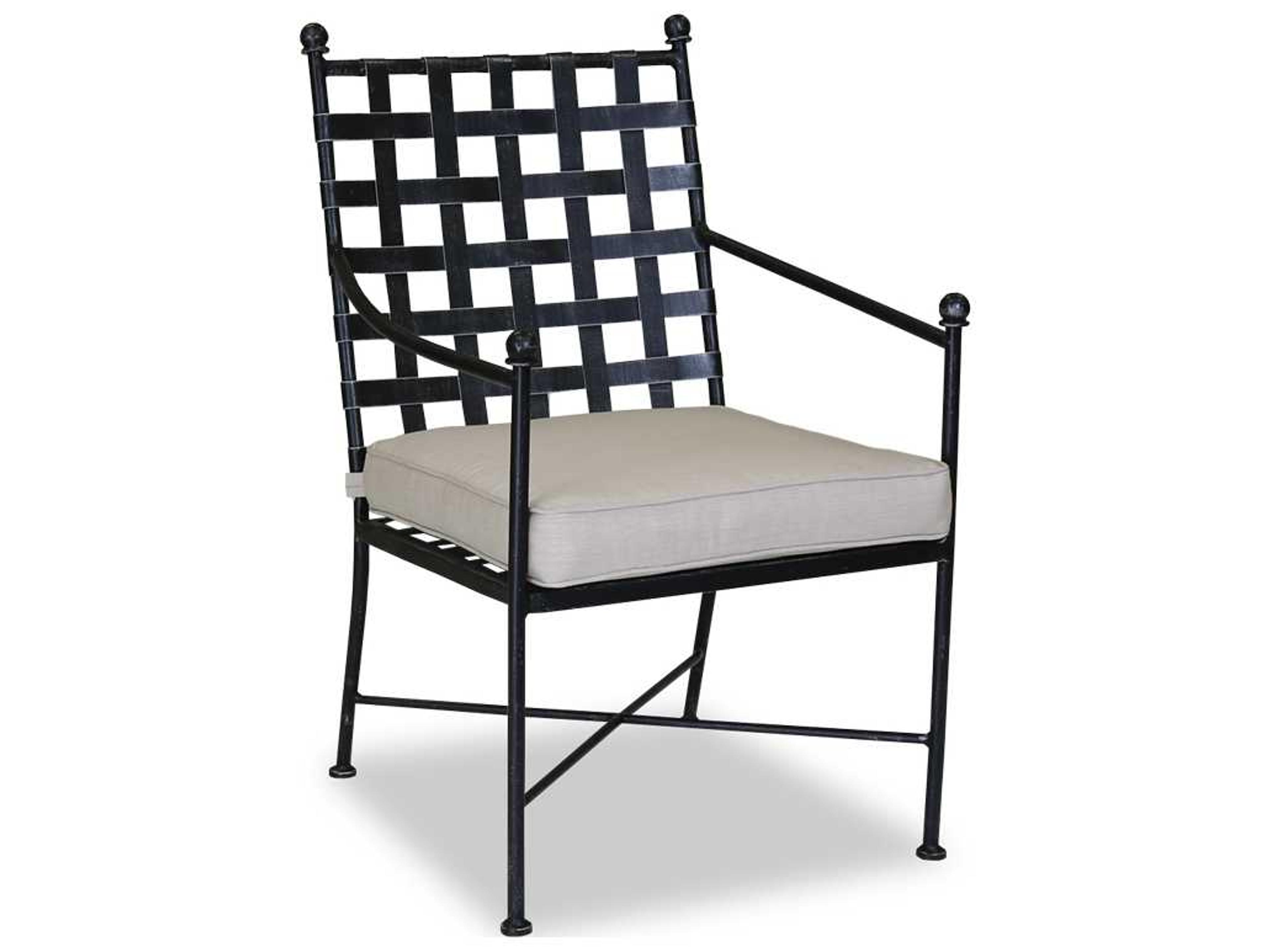 Provence Wrought Iron Cushion Dining Chair