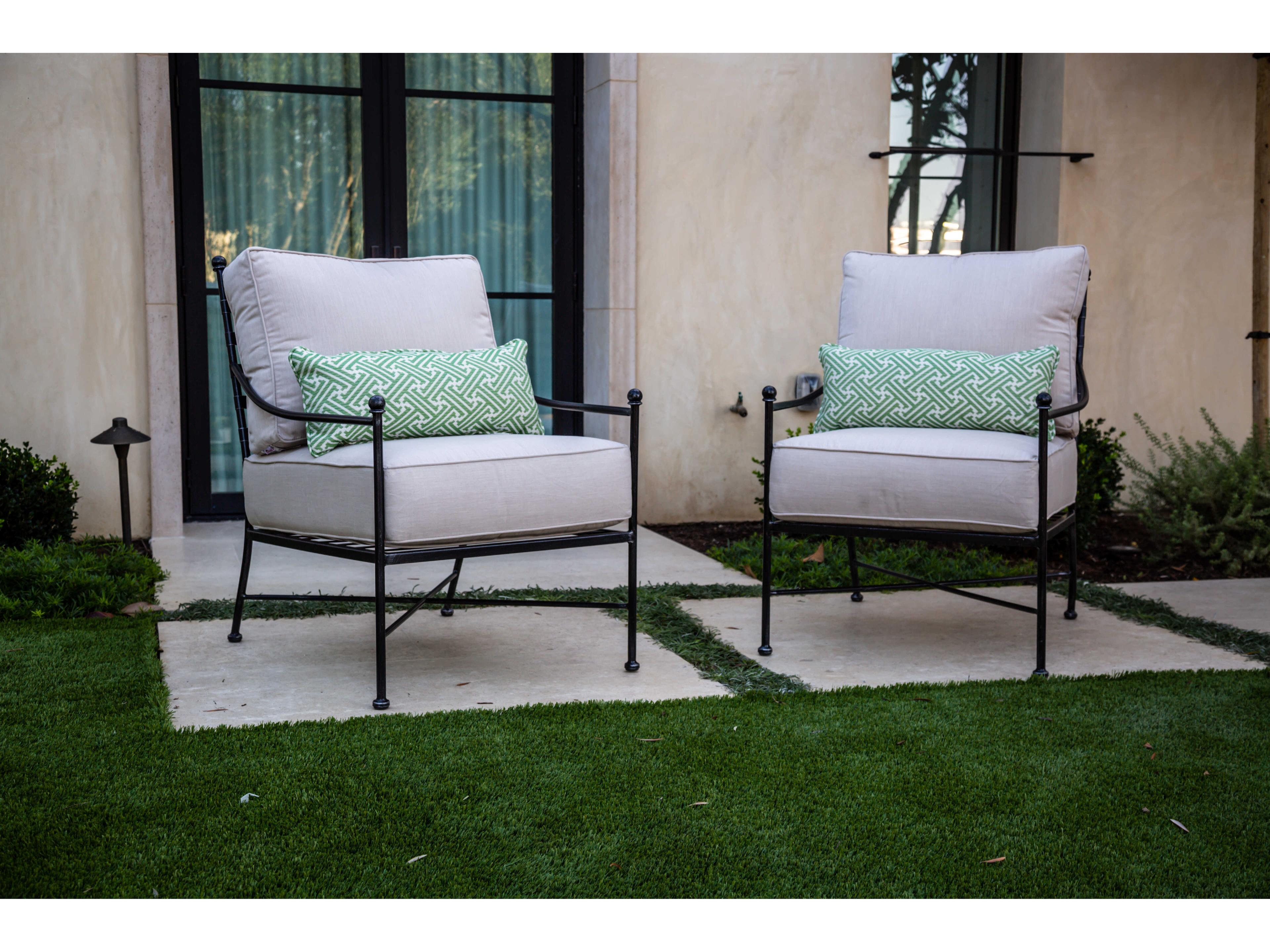 Sunset West Provence Pewter Wrought Iron Cushion Lounge Chair